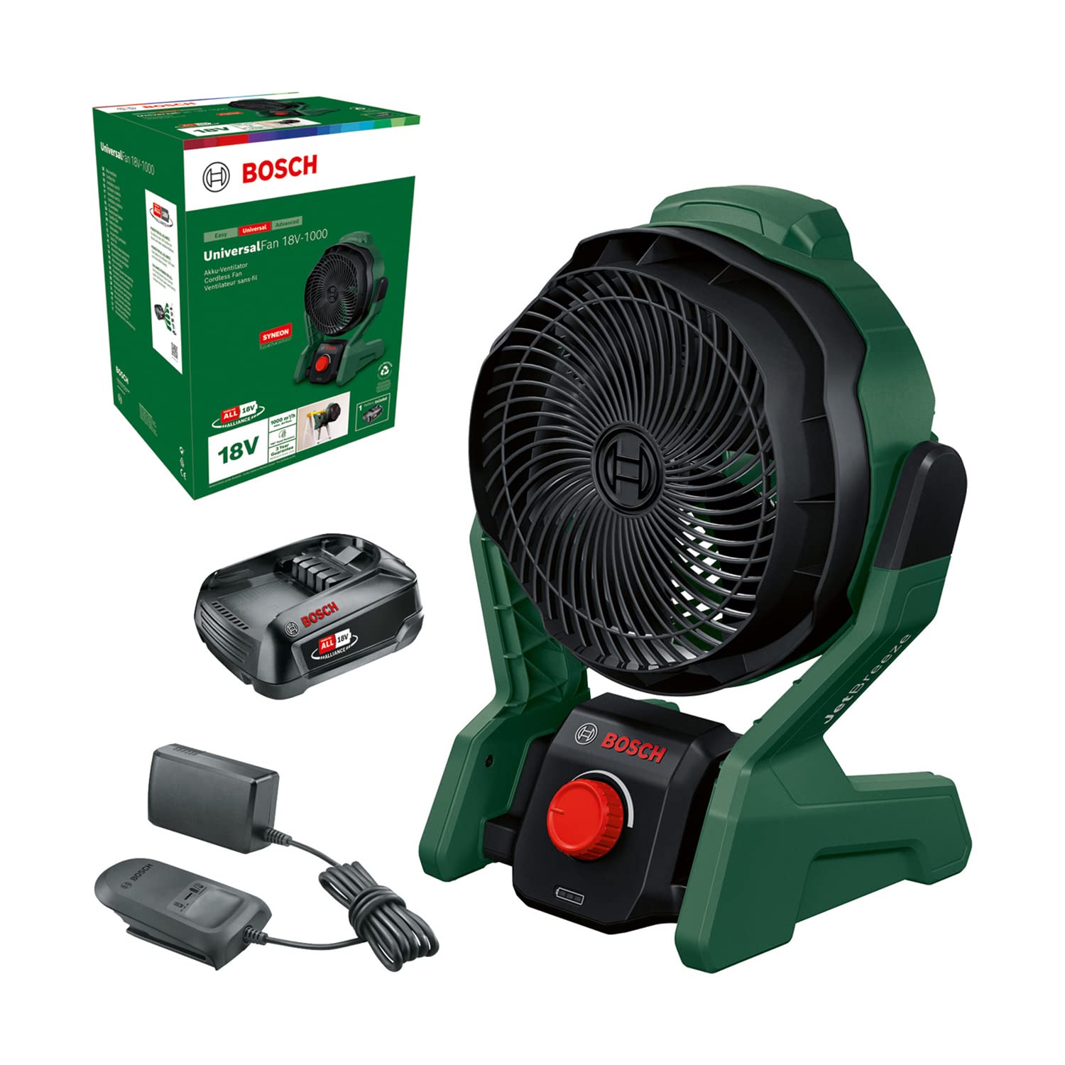 Bosch Ventilatore Portatile a Batteria UniversalFan 18V-1000