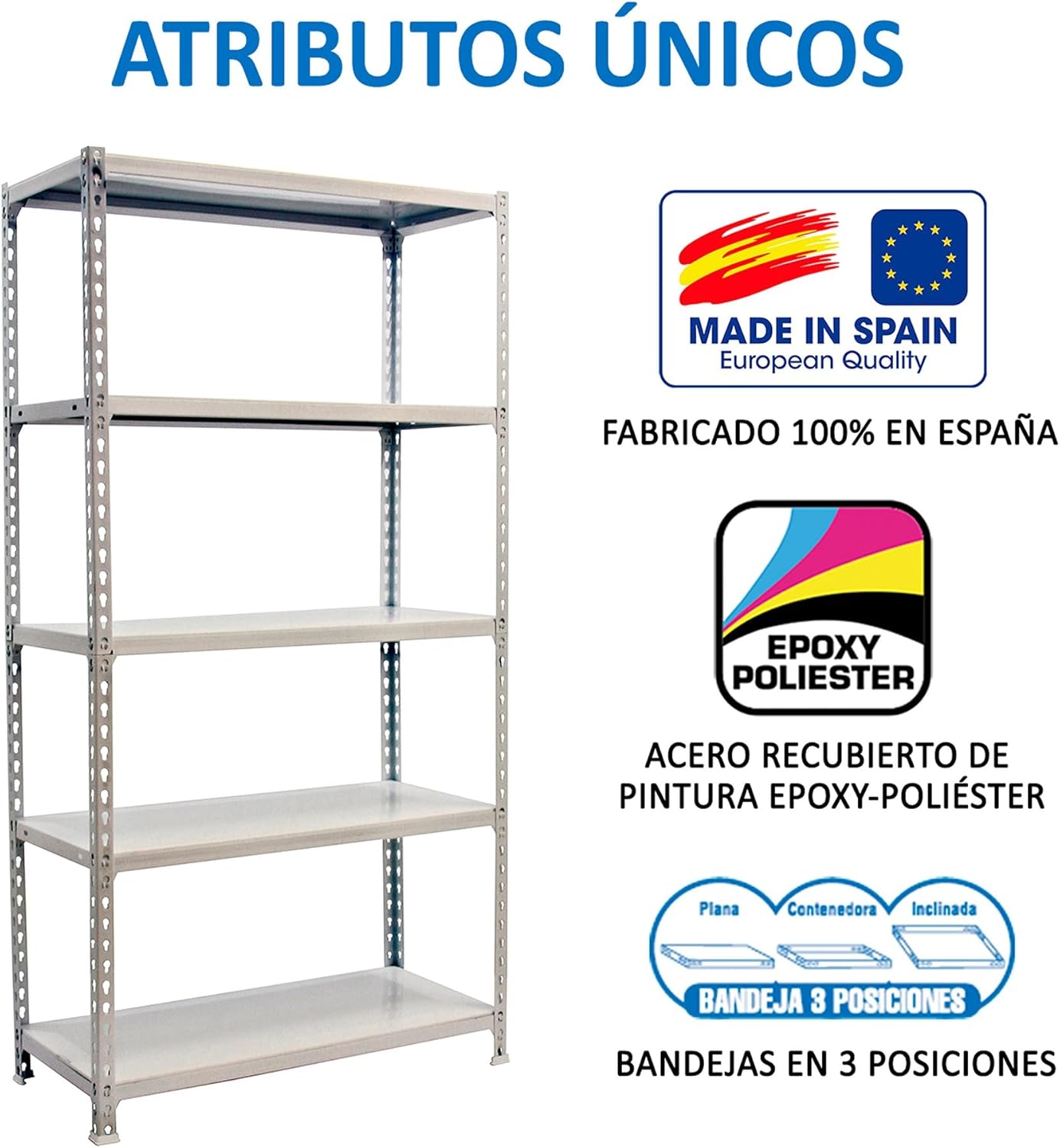 Simon Rack Simonclick - Scaffale Metallo 5 Ripiani 180kg - immagine 6