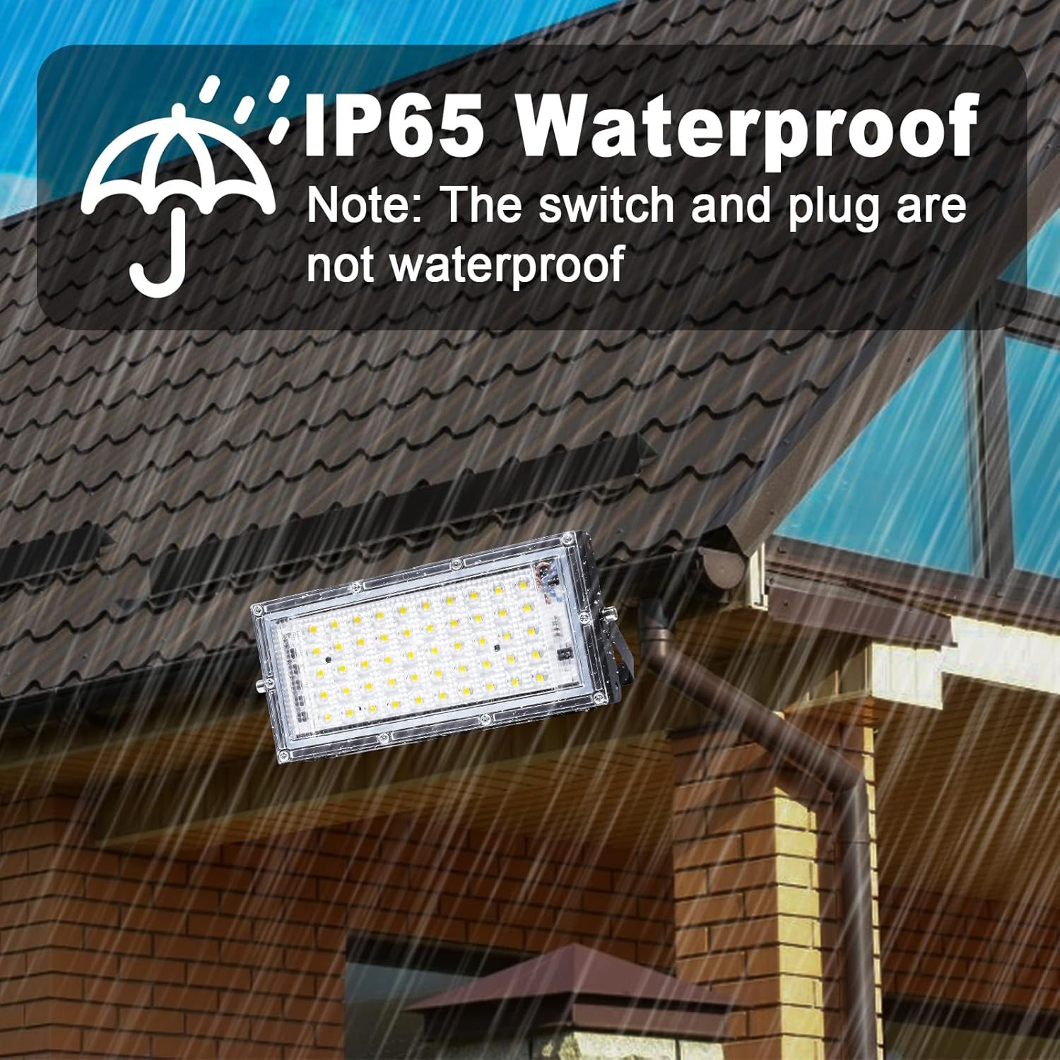 Createstar Faretto LED Esterno 50W - 2 Pezzi - immagine 3