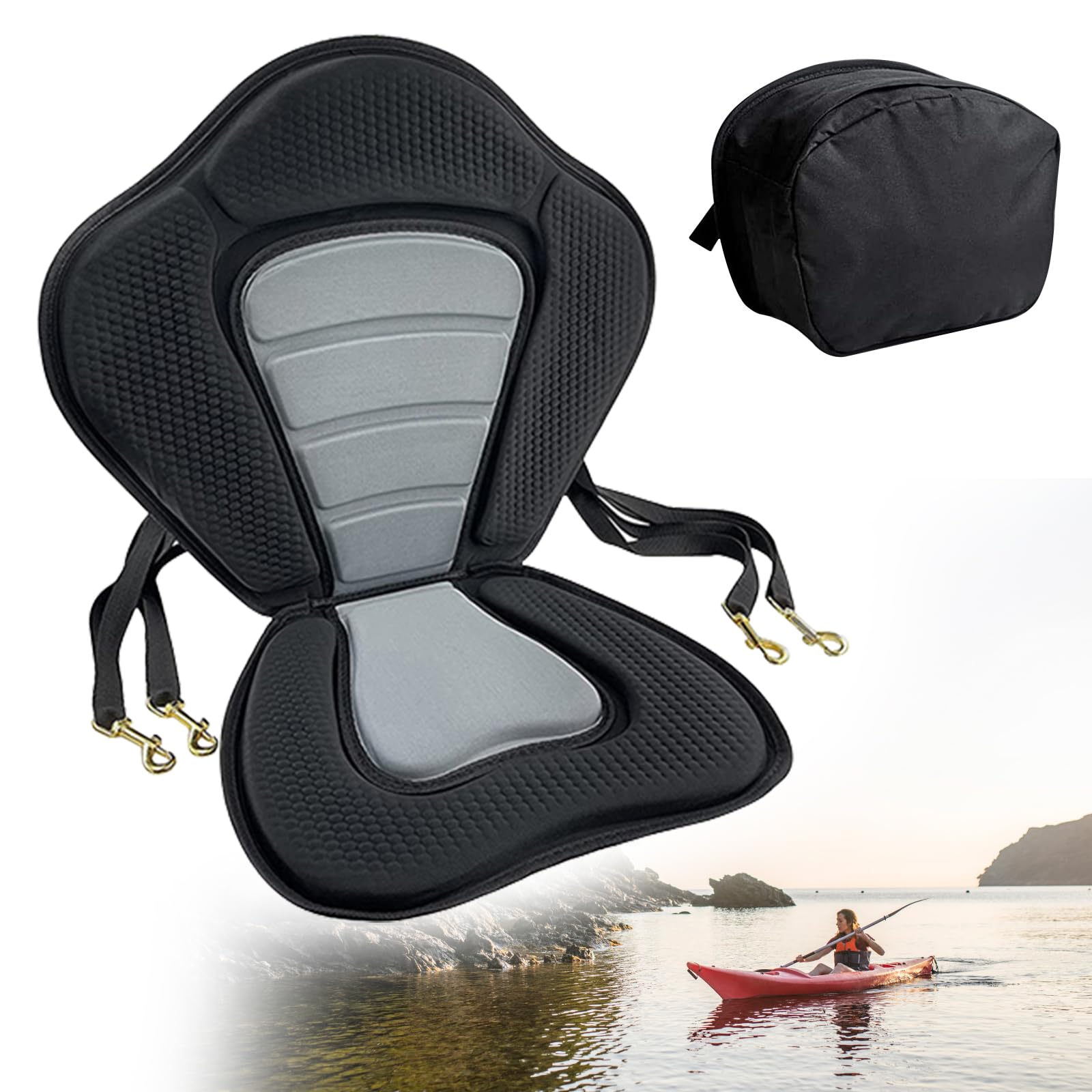 Xisair Sedile per Kayak con Sacca di Stoccaggio Rimovibile