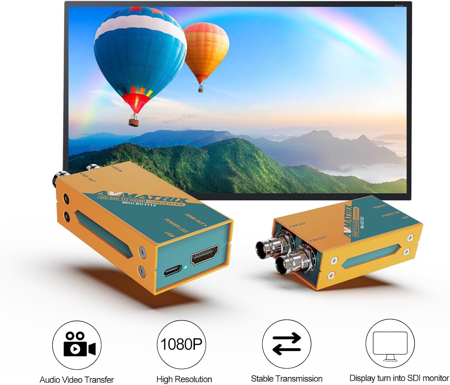 Avmatrix Mini SC1112 SDI a HDMI Convertitore - immagine 3