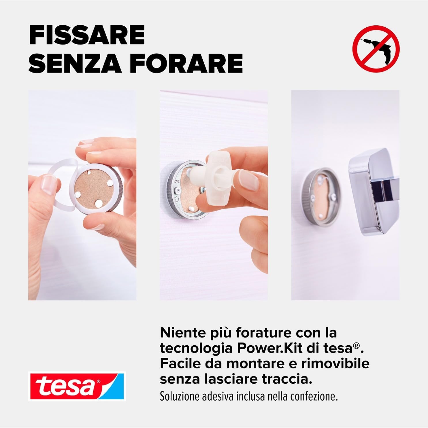 tesa® Elegaant Bath Towel Rod Double - immagine 4