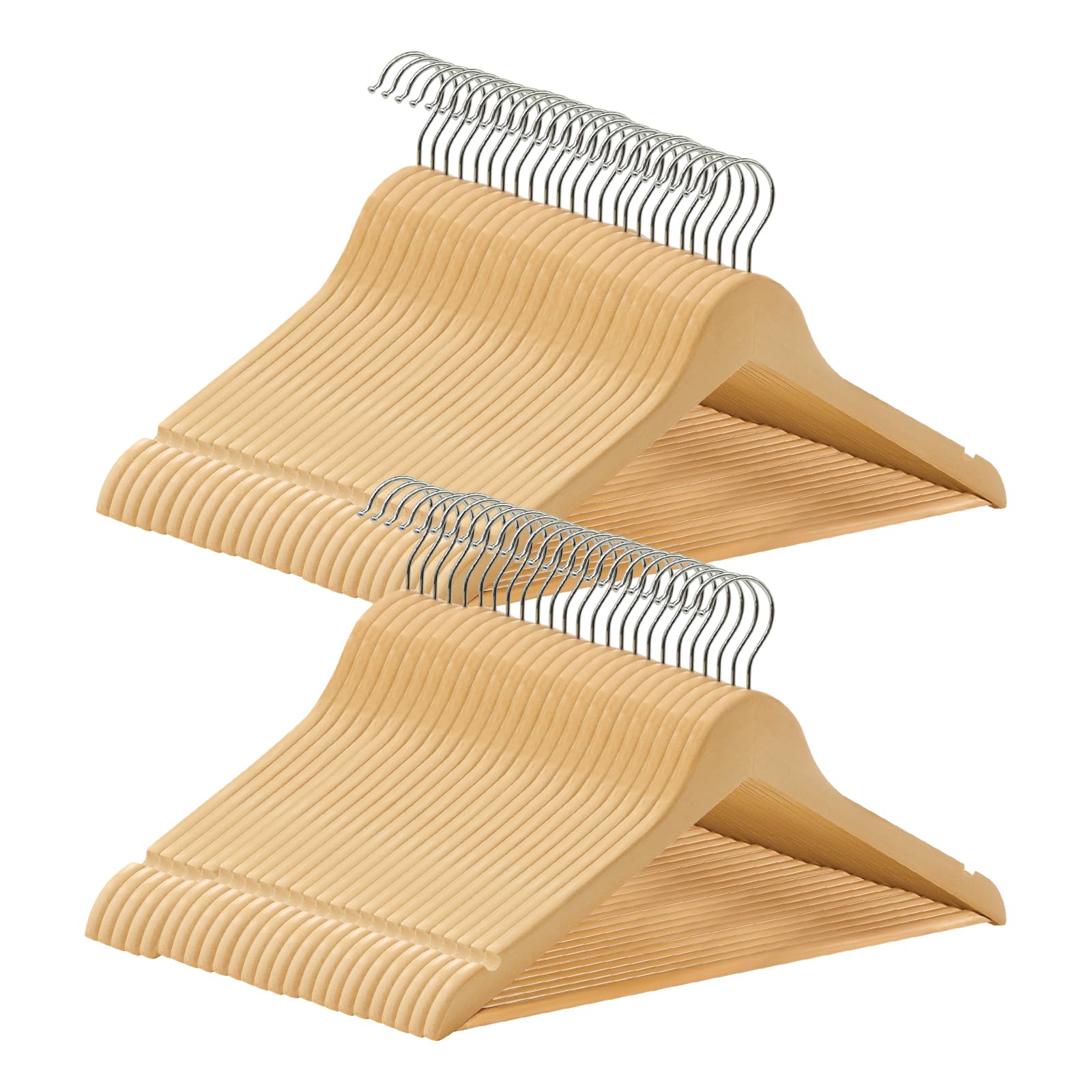 Abheng Grucce Legno 50 Pezzi, Naturale