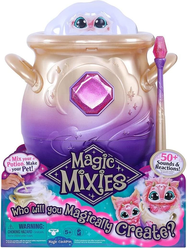 Magic Mixies Magical Misting Cauldron con Peluche Rosa - immagine 1