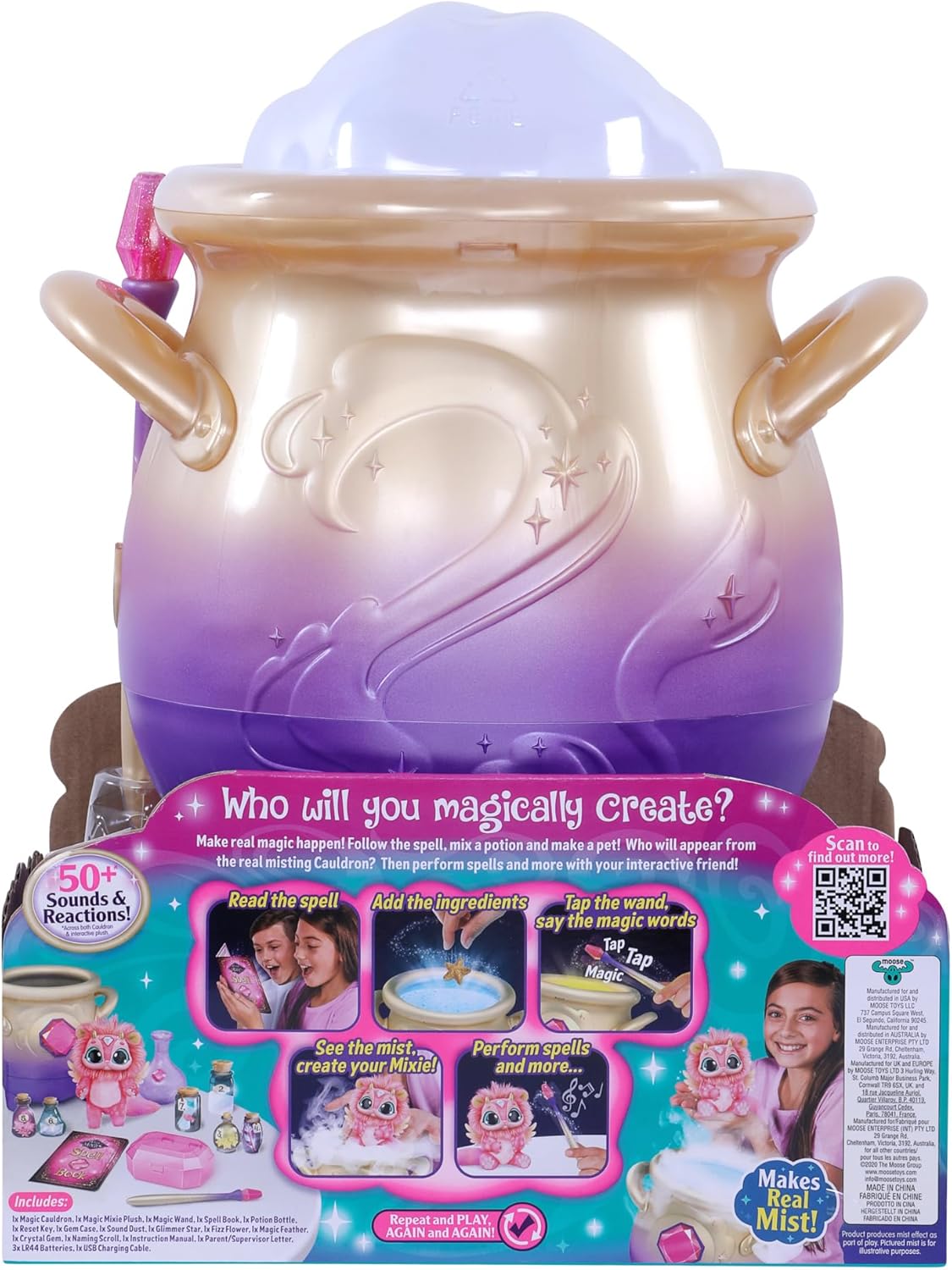 Magic Mixies Magical Misting Cauldron con Peluche Rosa - immagine 4