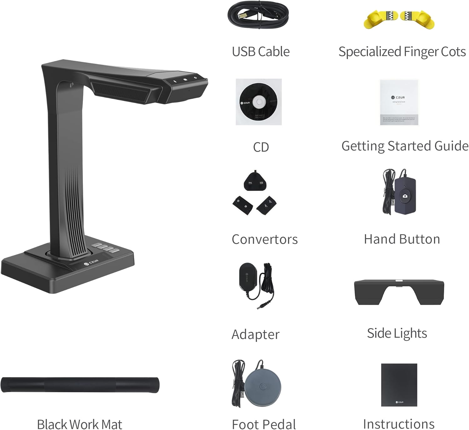 Czur ET24 Pro - Scanner Libri e Documenti HD 24 MP - immagine 6