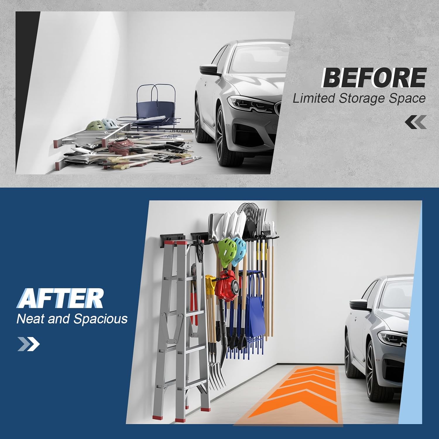 Housolution Organizzatore Attrezzi Giardino 96" - 20 Pezzi - immagine 7