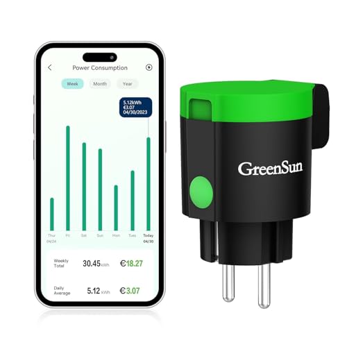 Presa Smart Esterna WiFi Greensun con Misura Consumo