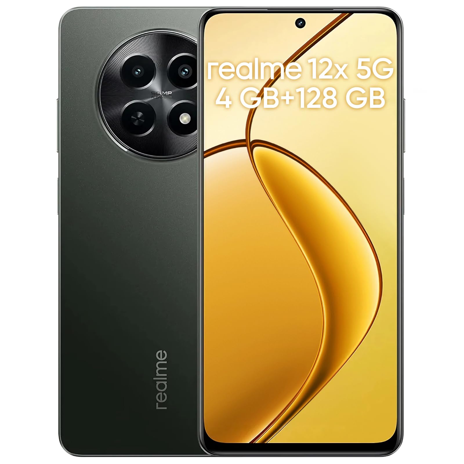 Realme 12x 5G Smartphone 4+128 GB, Nero