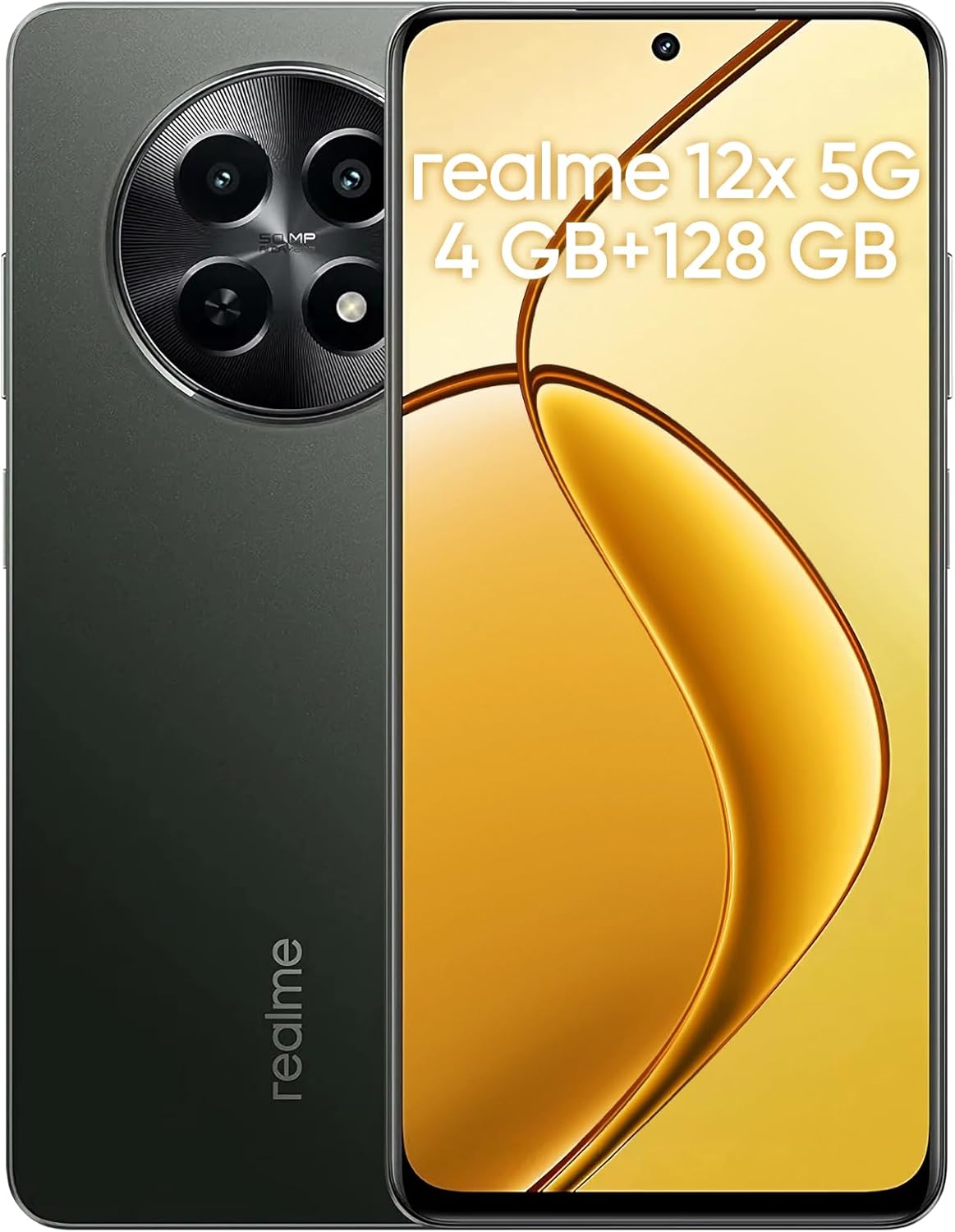 Realme 12x 5G Smartphone 4+128 GB, Nero - immagine 1