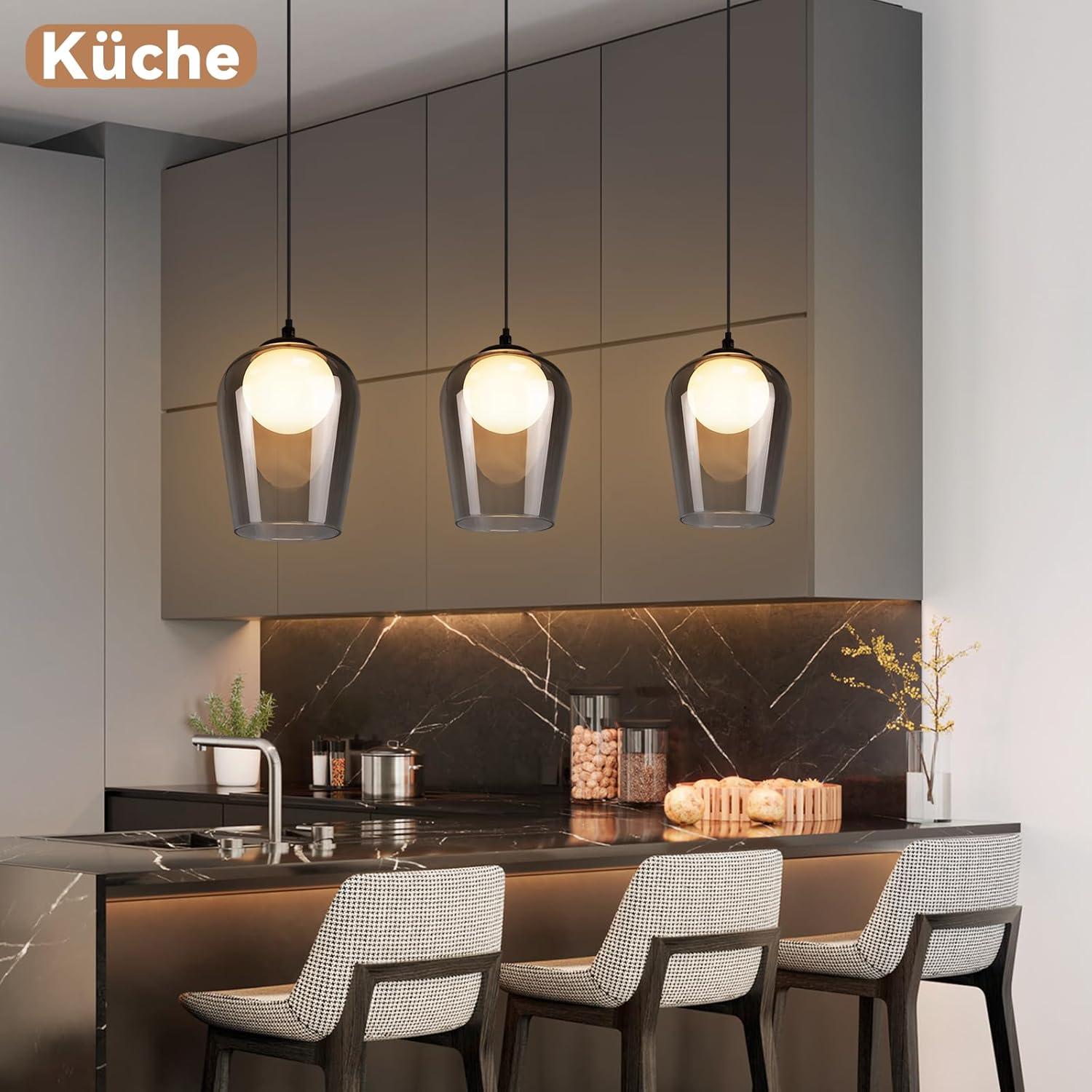 Lampada Sospesa G9 in Vetro per Camera da Letto - immagine 7