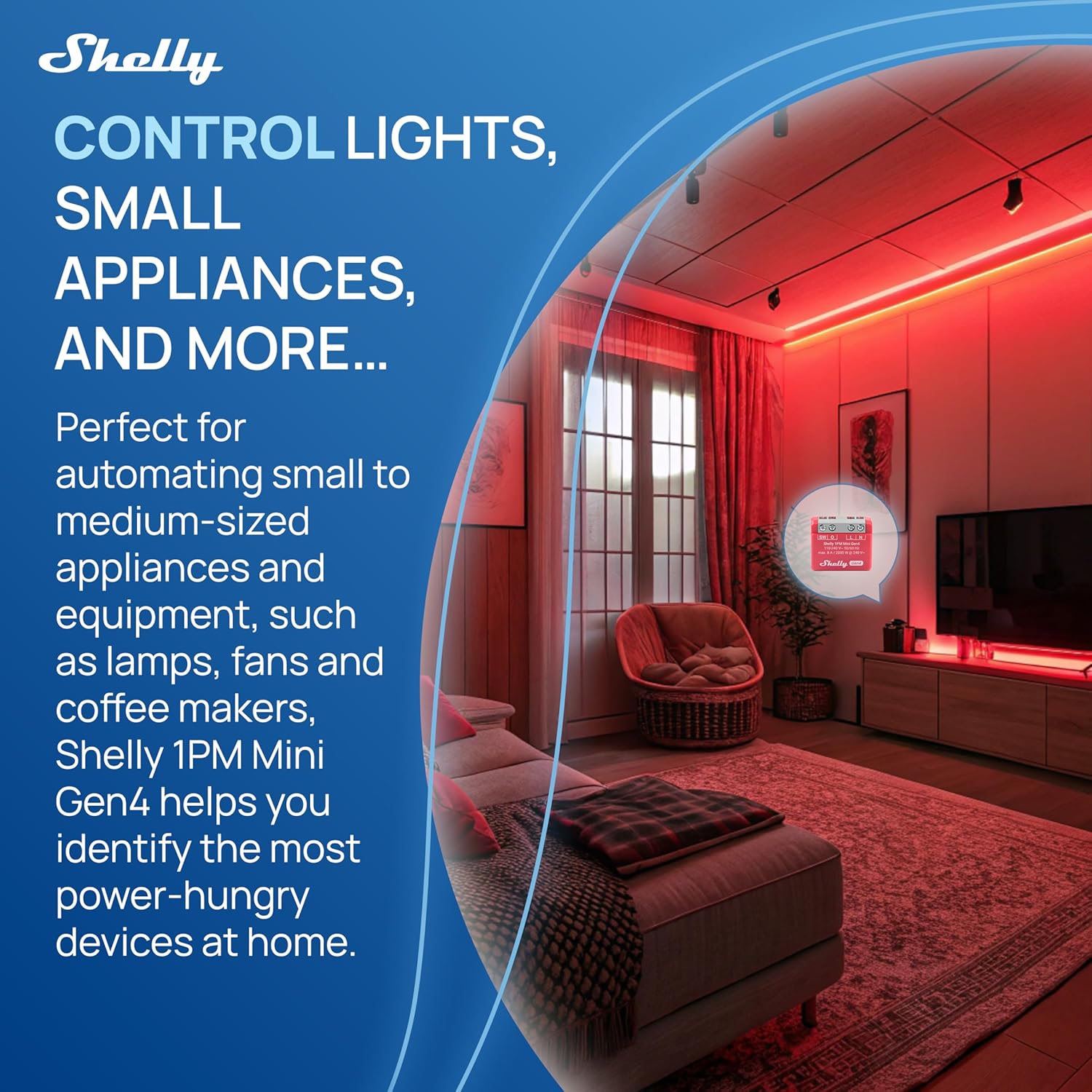 Shelly 1PM Mini Gen4 - Relè Intelligente Wi-Fi 8A (2 Pezzi) - immagine 6