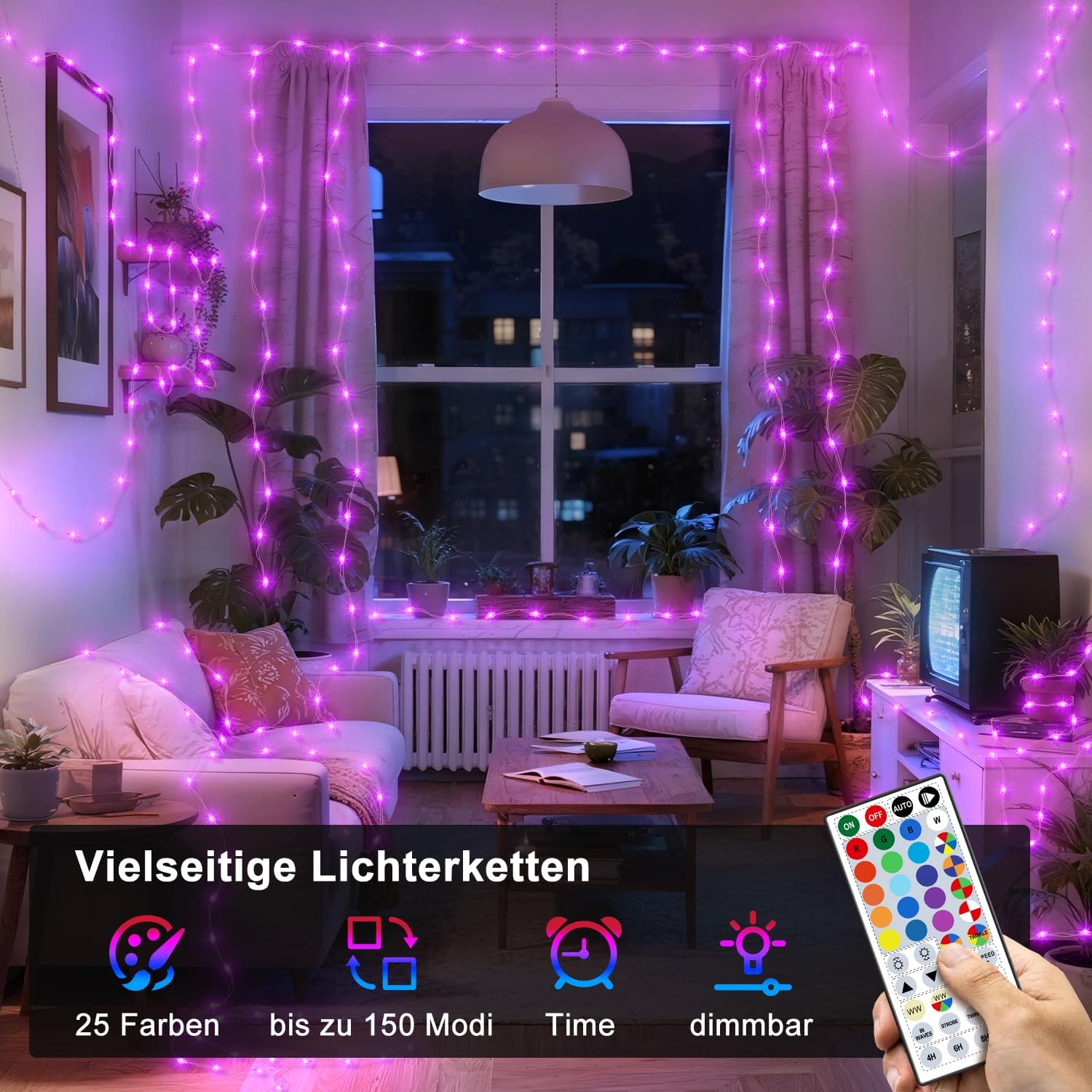 Catena Luminosa Interni/Esterni 30m 150 LED - immagine 3