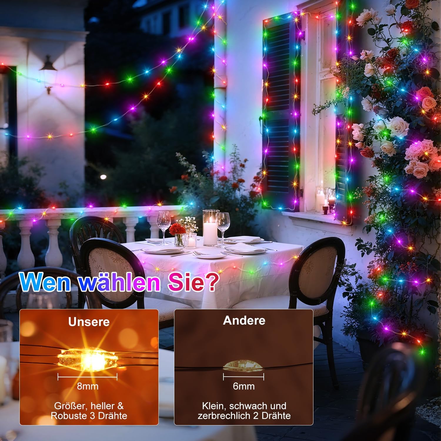 Catena Luminosa Interni/Esterni 30m 150 LED - immagine 6