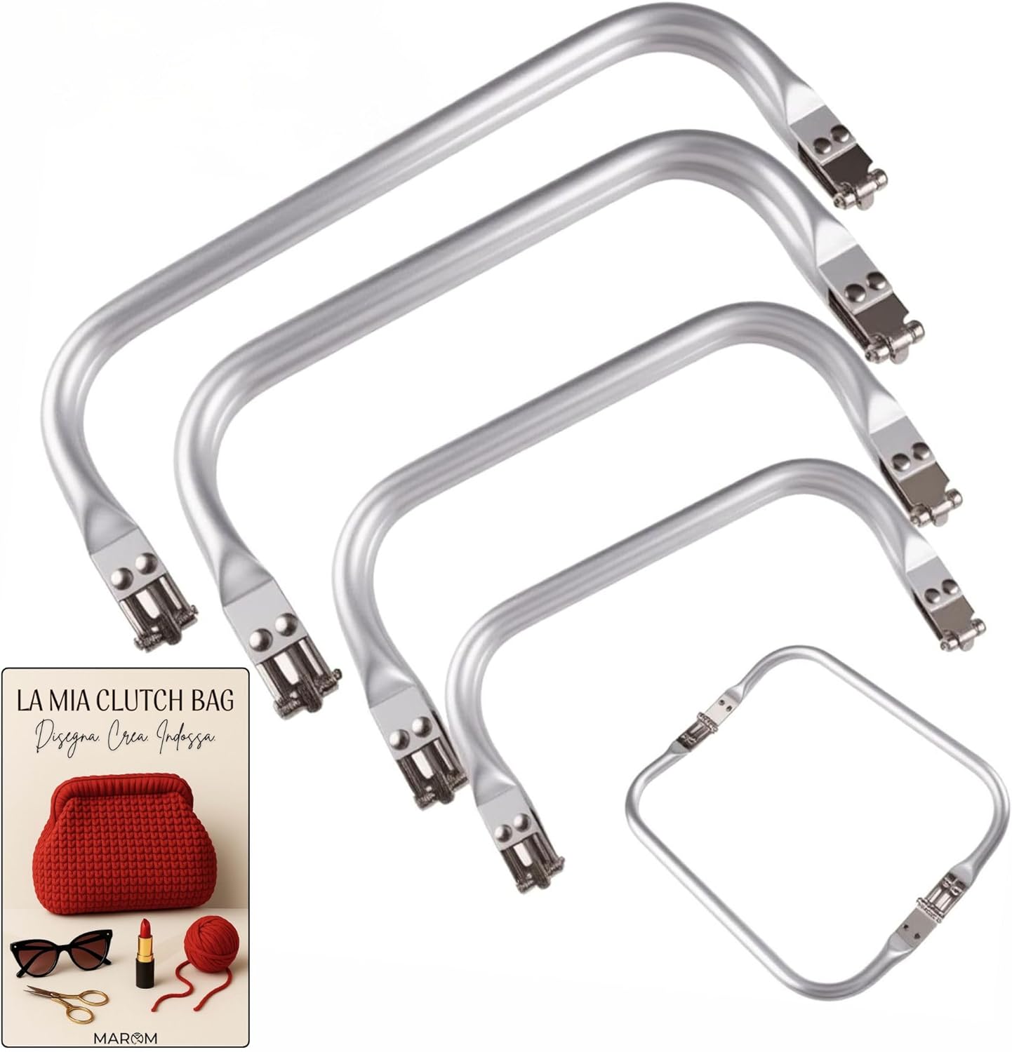 MAROM - Chiusura Borsa Uncinetto a Molla in Alluminio - immagine 1