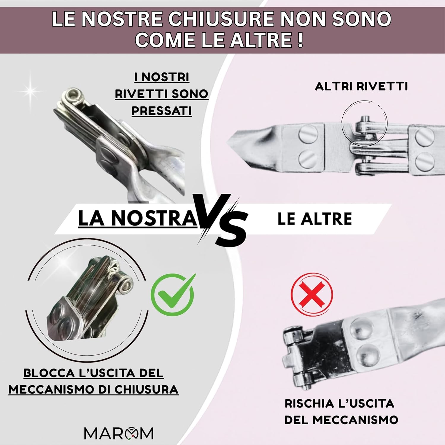 MAROM - Chiusura Borsa Uncinetto a Molla in Alluminio - immagine 3