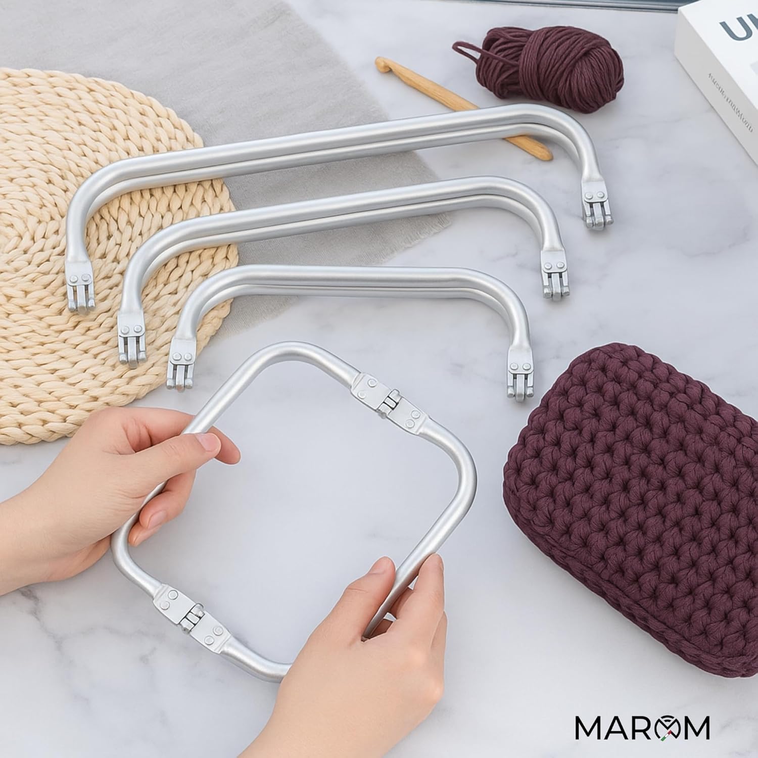 MAROM - Chiusura Borsa Uncinetto a Molla in Alluminio - immagine 7