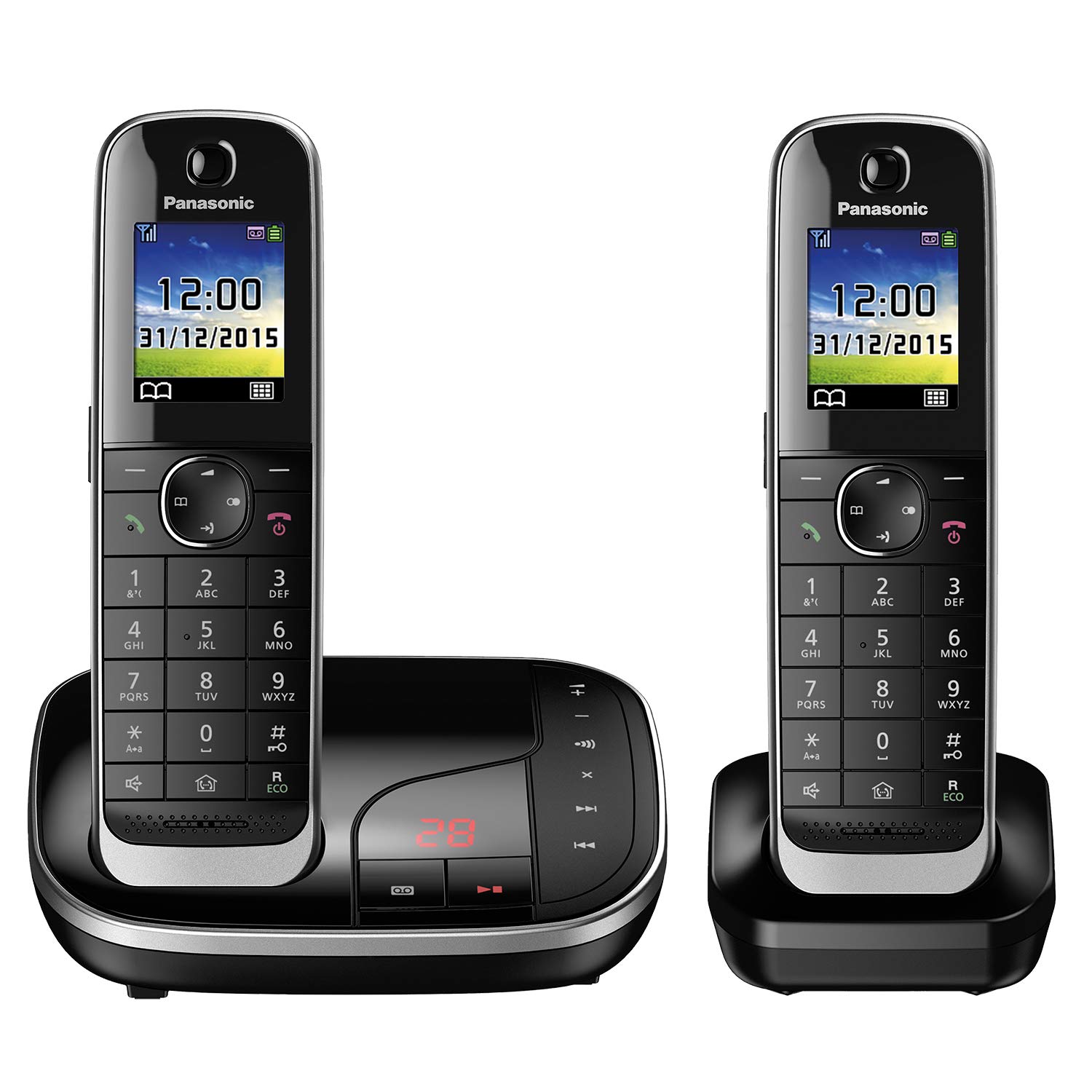Panasonic KX-TGJ322GB Telefono Fisso, Nero