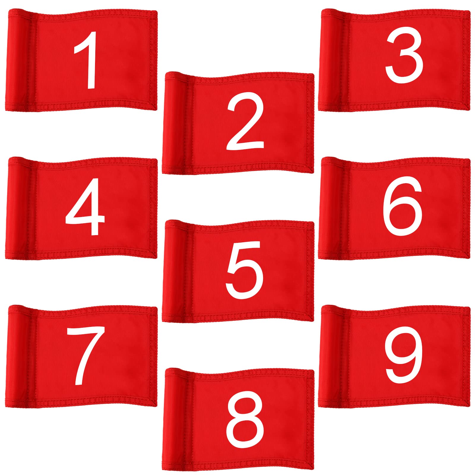 Riakrum 9 Pcs Mini Golf Flags 8.9 x 5.7 Inch