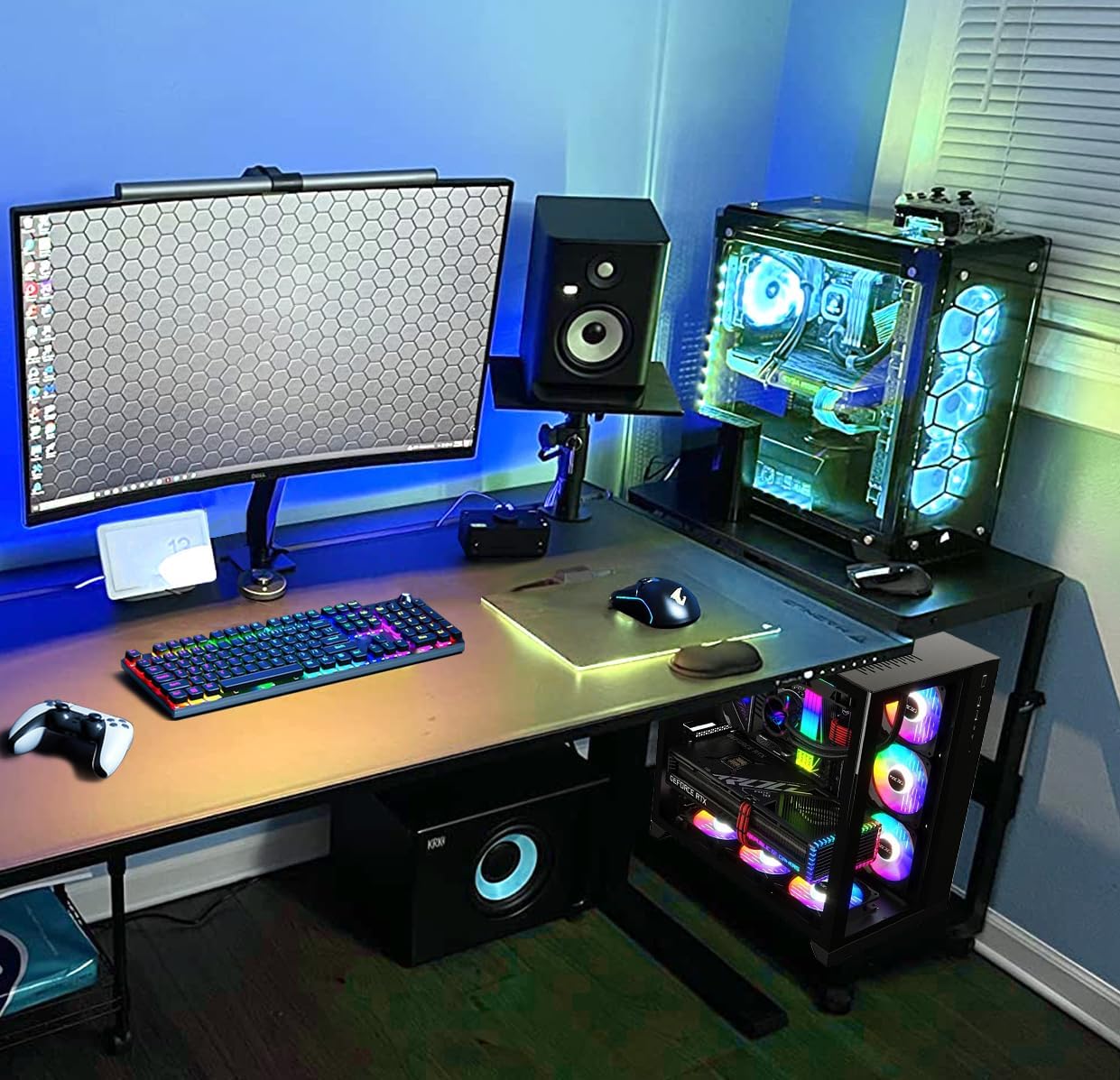 Supporto CPU 2 Strati Regolabile con Ruote - immagine 6