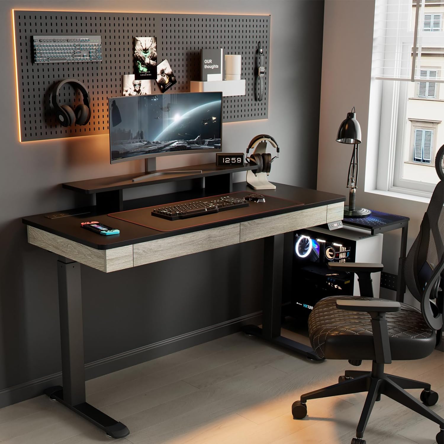 Supporto CPU 2 Strati Regolabile con Ruote - immagine 7