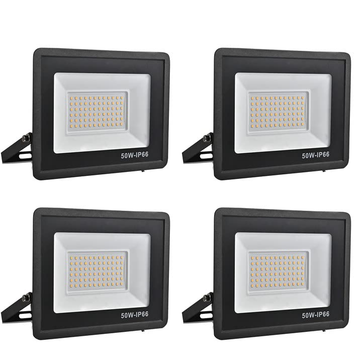 Faretto LED da Esterno 50W 5000LM IP66 (4 pezzi)