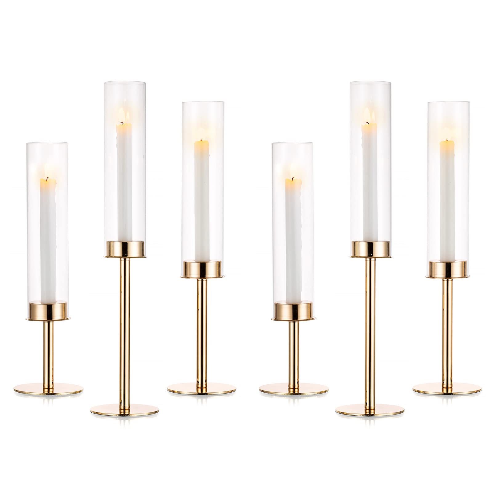 Nuptio Portavelas de Cristal - 6 Candelabri Oro