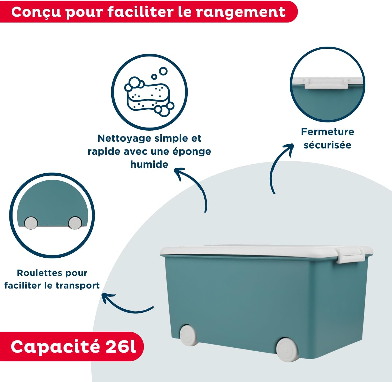 Thermobaby PLAYBOX - Set 3 Scatole Portaoggetti 26L - immagine 3