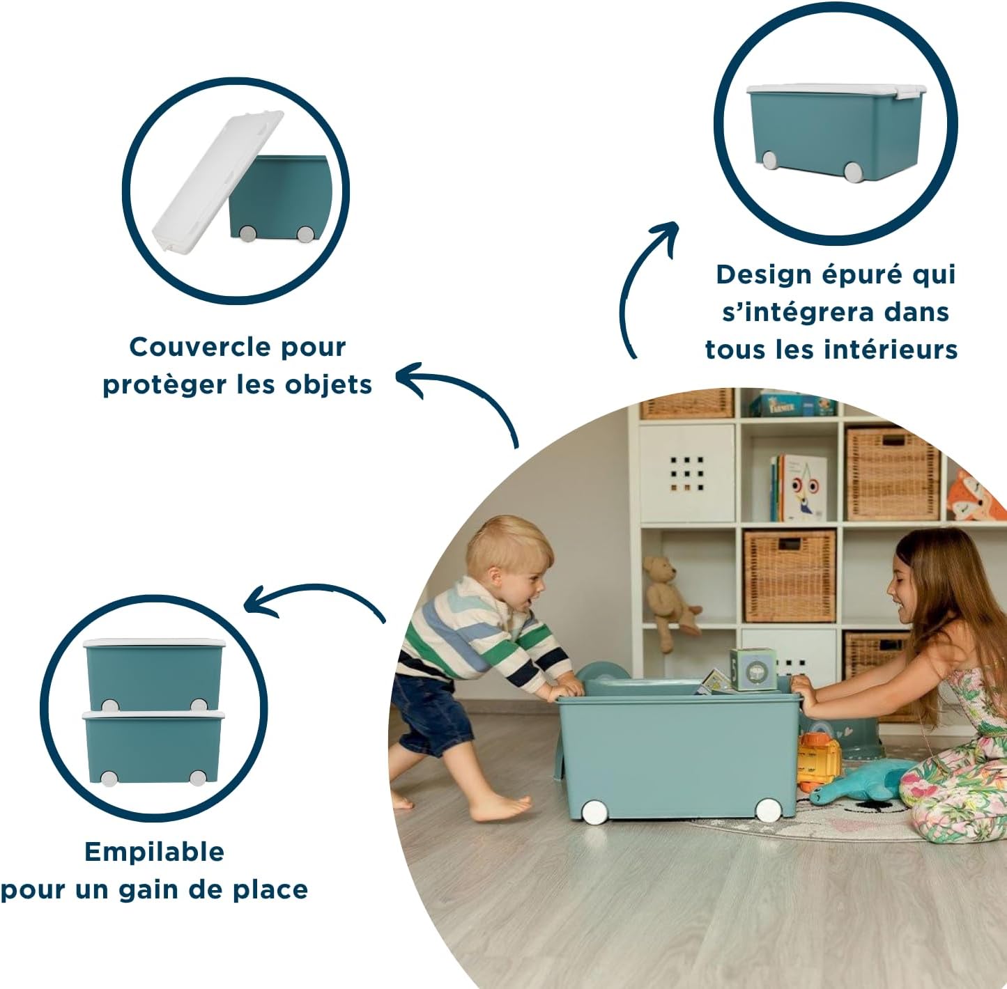 Thermobaby PLAYBOX - Set 3 Scatole Portaoggetti 26L - immagine 4