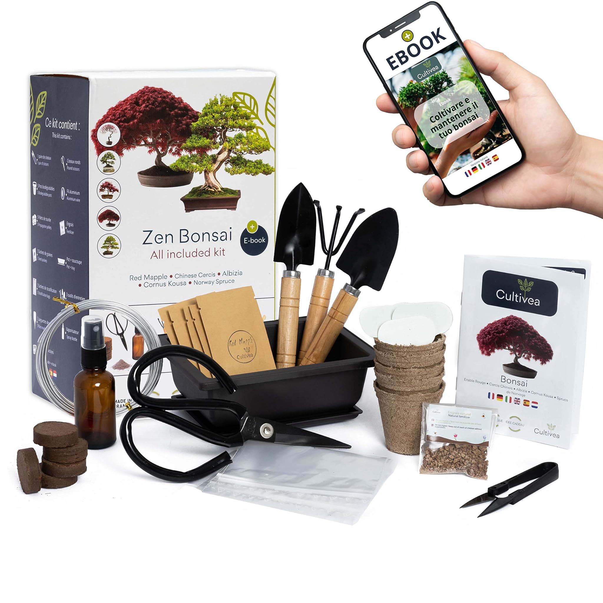 Cultivea® Premium Bonsai Kit Pronto a Crescere