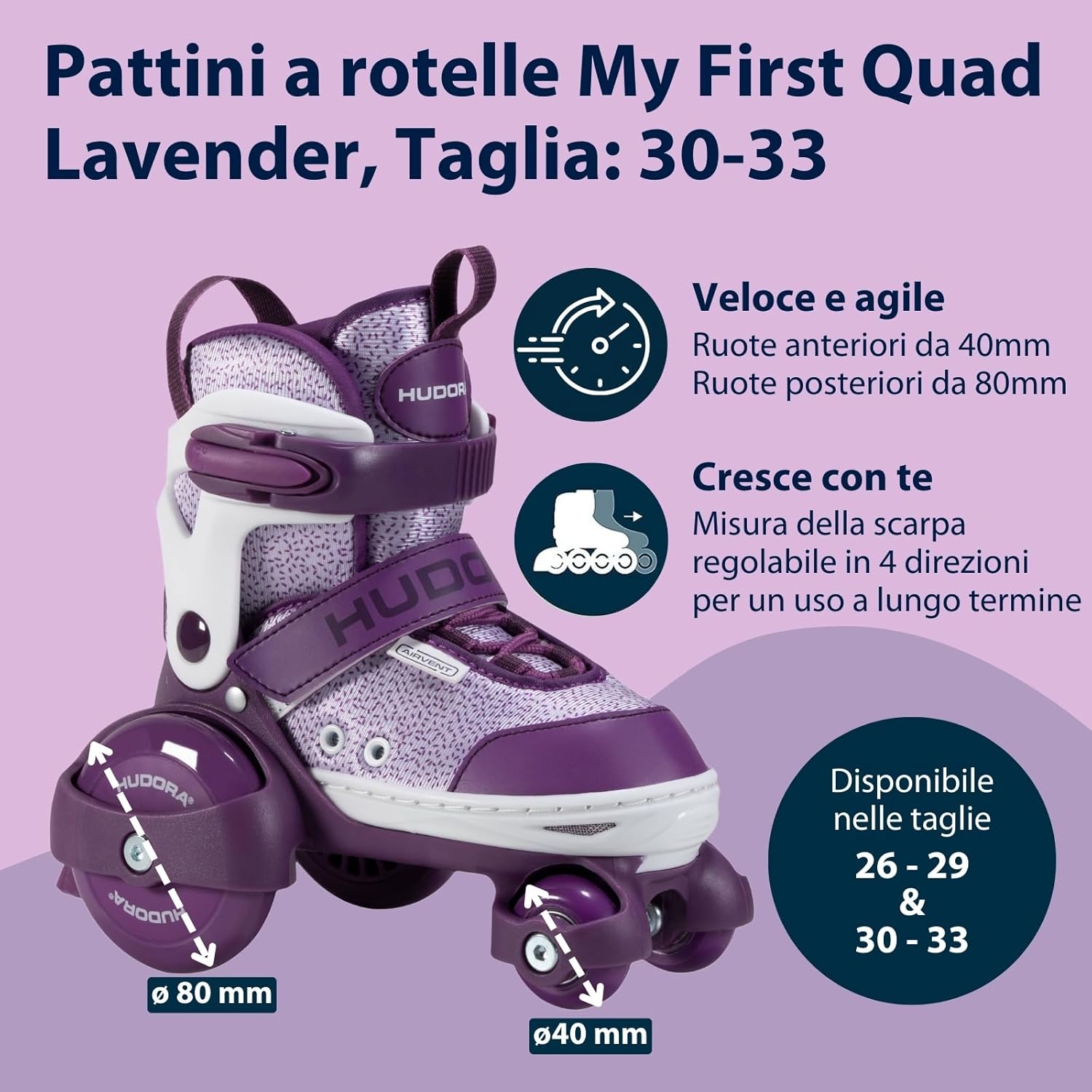Hudora Pattini a rotelle My First Quad per Bambini - immagine 3