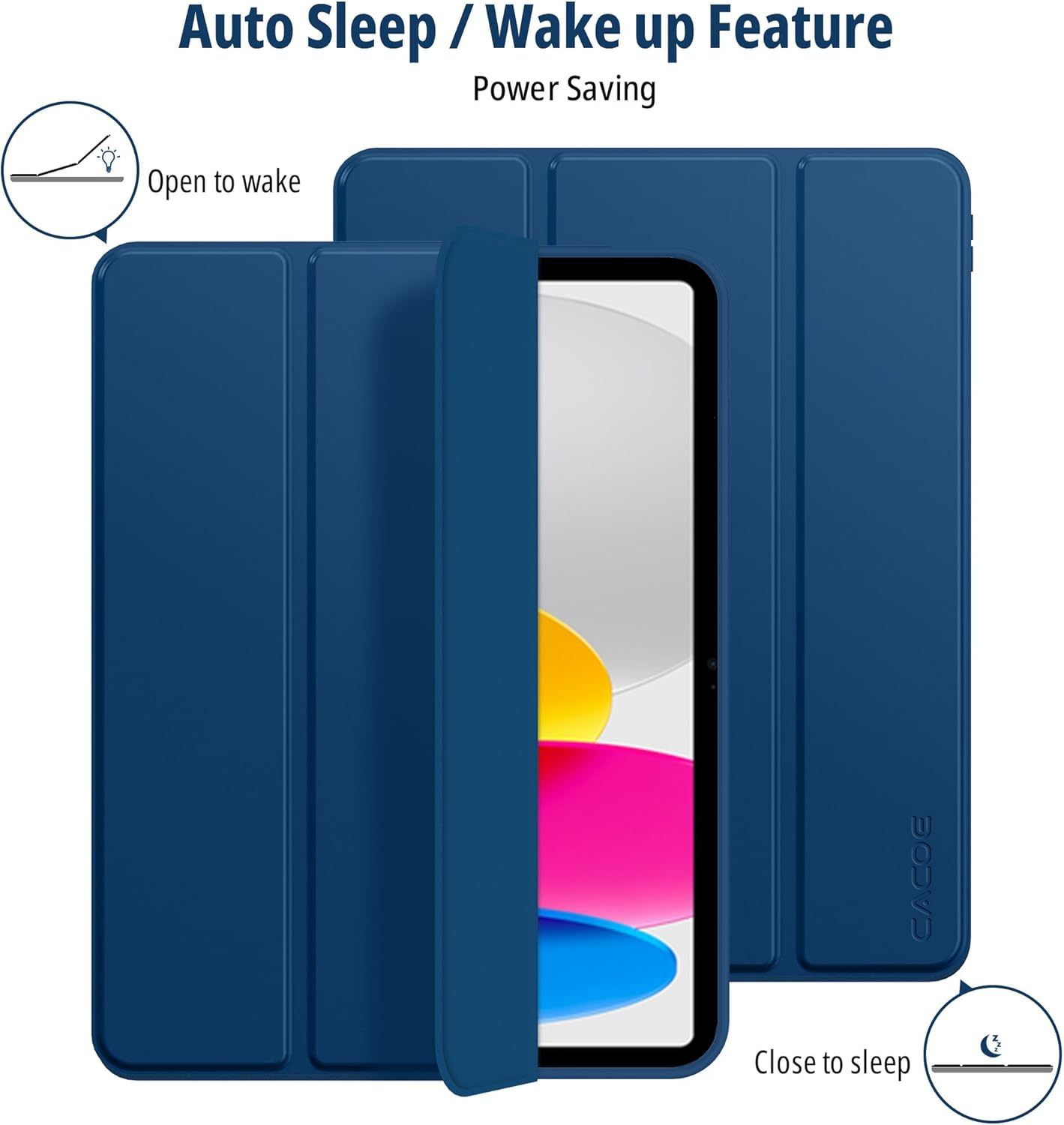 Cacoe Custodia Cover per iPad 11" (2025) / 10.9" (2022) - Mare Blu - immagine 4