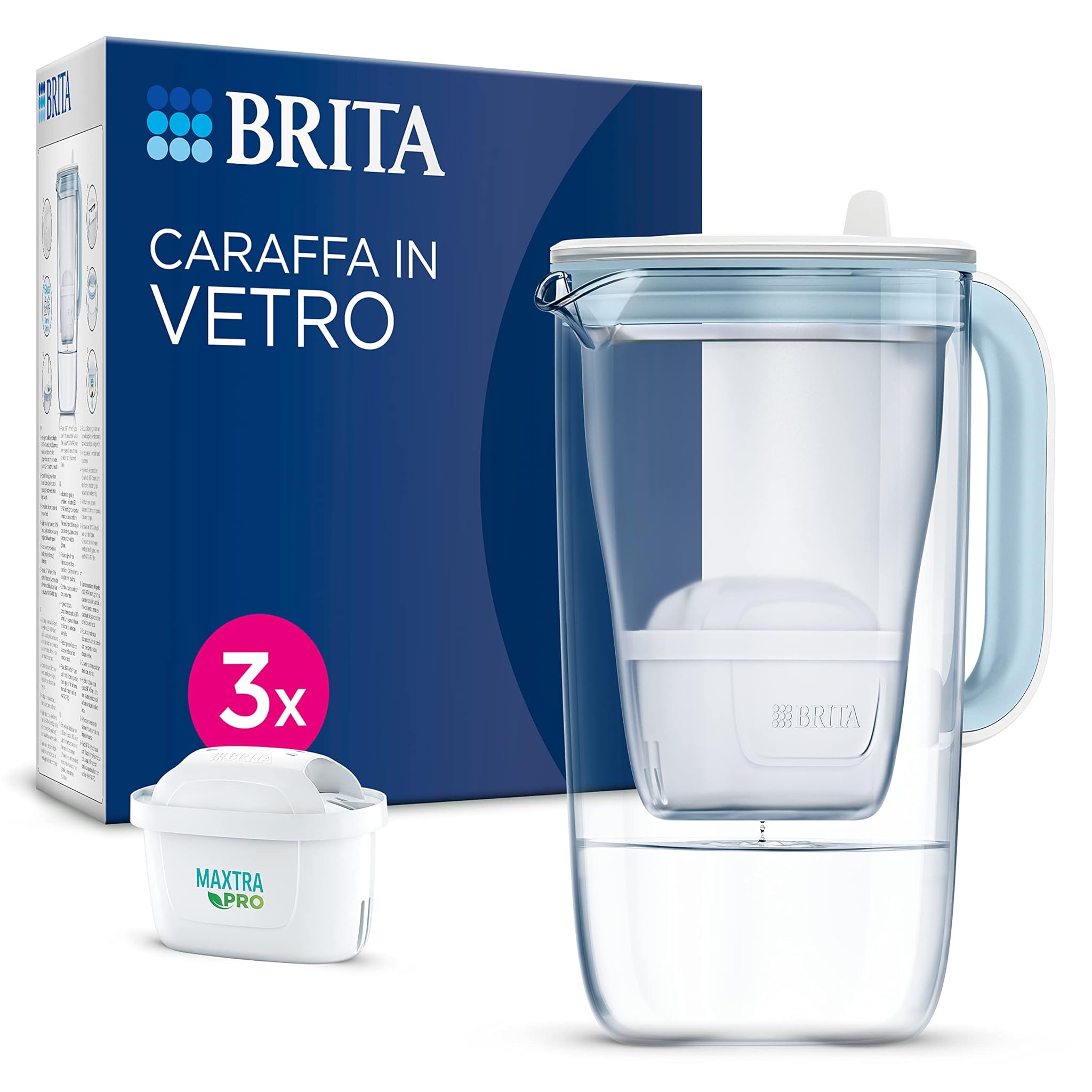 Brita Caraffa Filtrante Acqua Vetro 2.5L