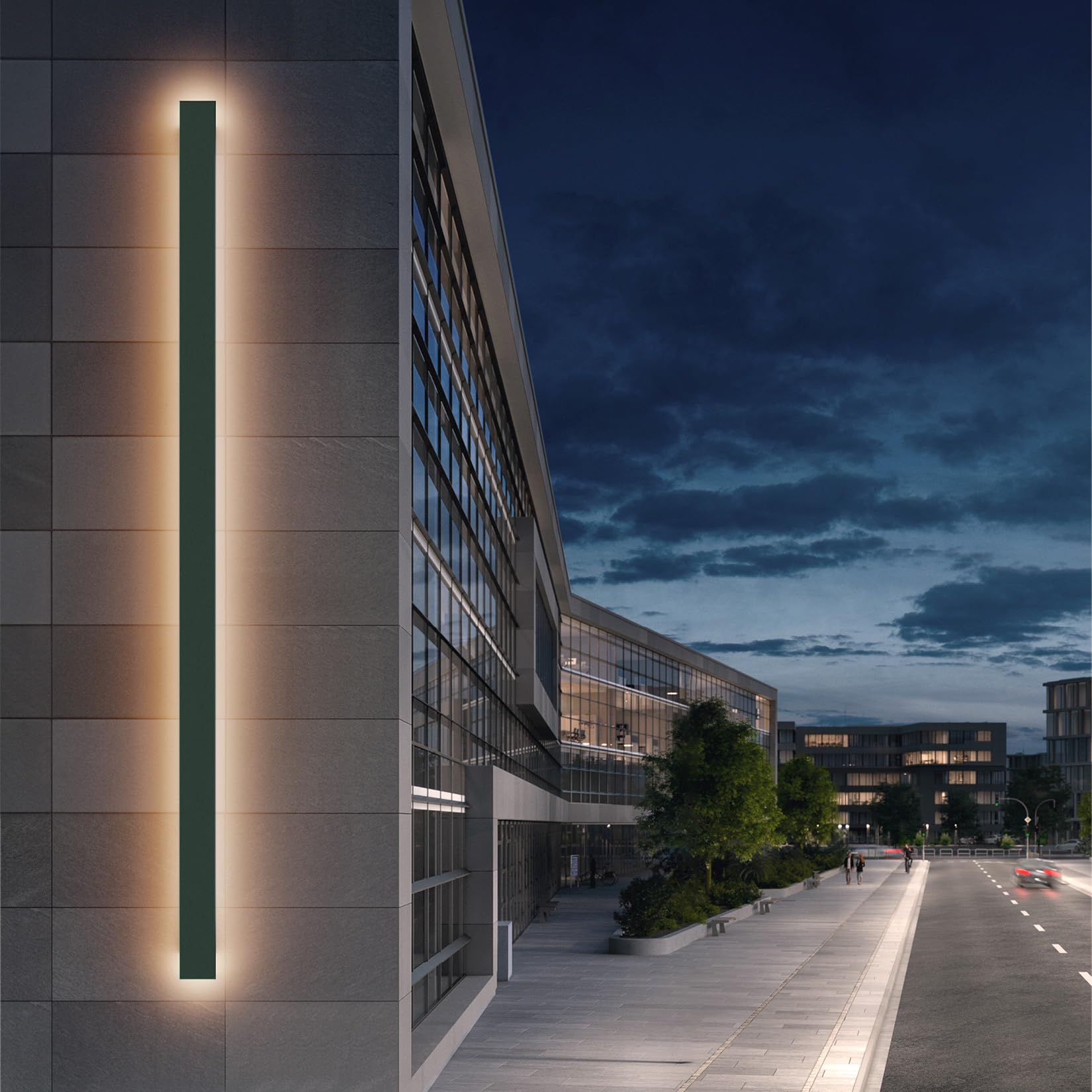 Klighten LED Applique Lunga da Esterno 120CM/35W Antracite