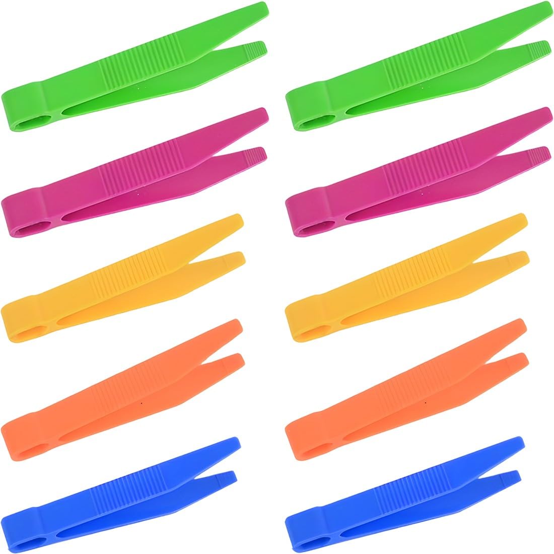 10 pezzi per bambini colore pinzette in plastica colorata abilità abilità fine ordinamento conteggio fai da te artigianato