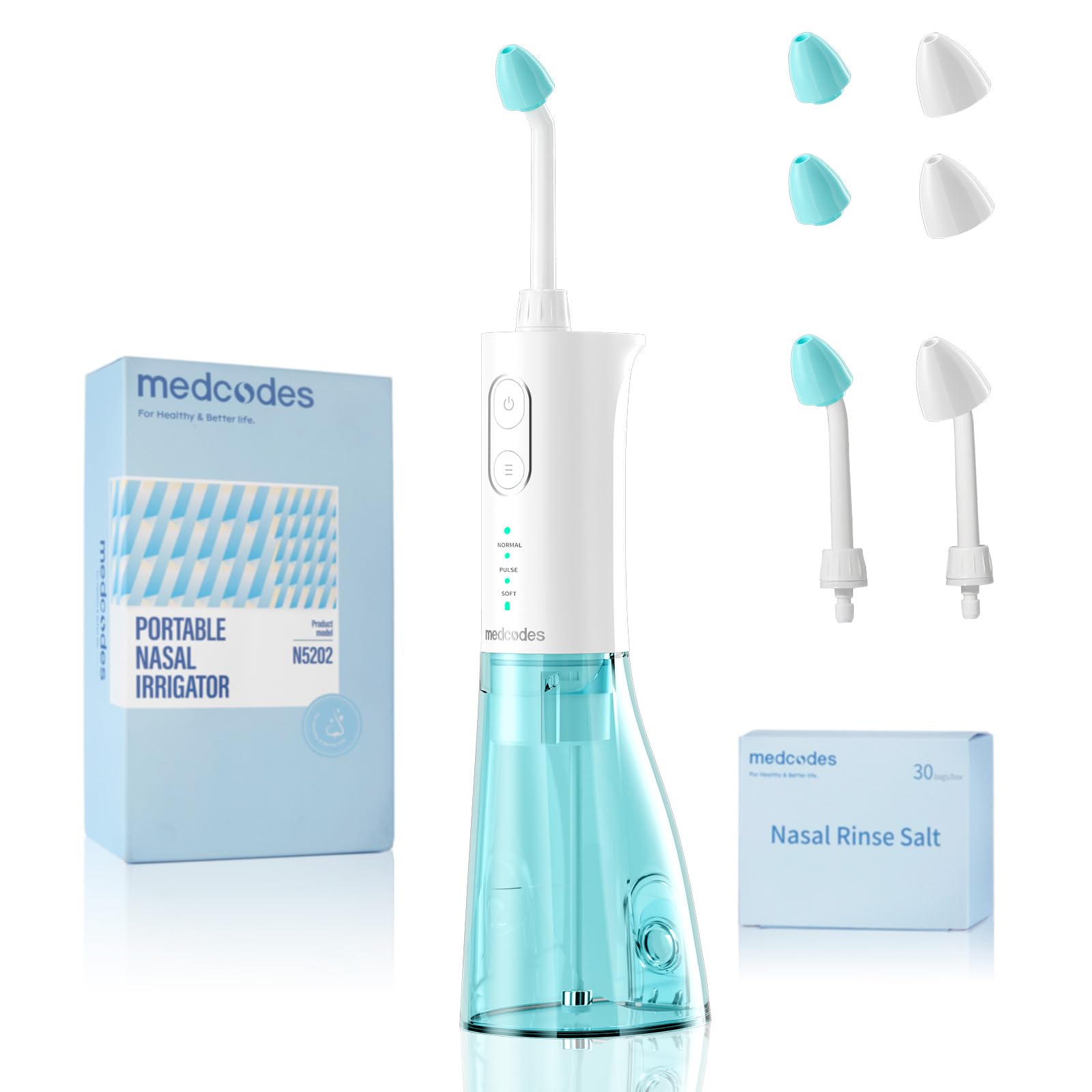 Neti Pot Risciacquo del seno, sistema di irrigazione nasale senza fili Macchina per il risciacquo nasale della bottiglia, kit elettrico del sistema di risciacquo del seno (Verde)