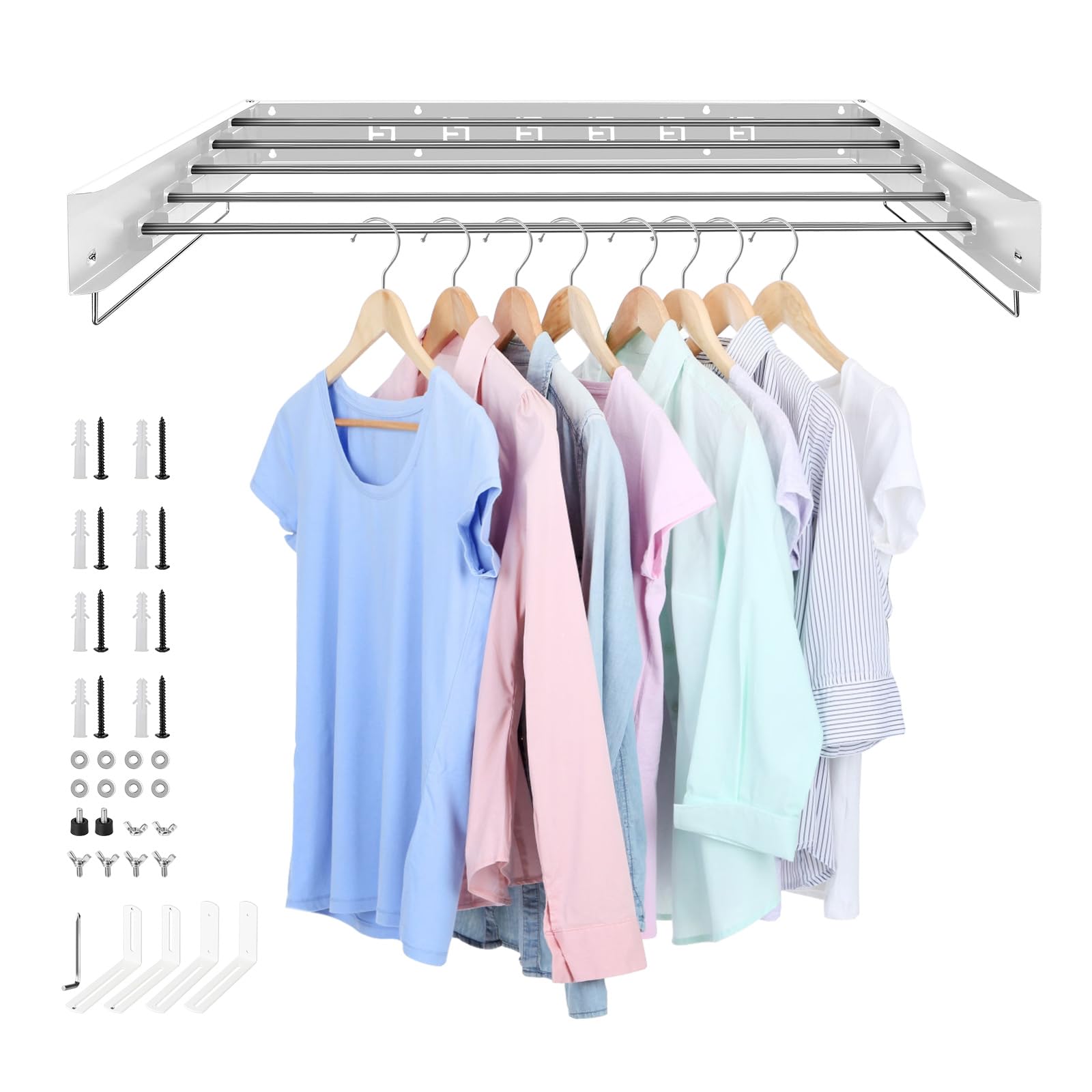 Swawis Stendibiancheria da Parete Pieghevole 100x50cm