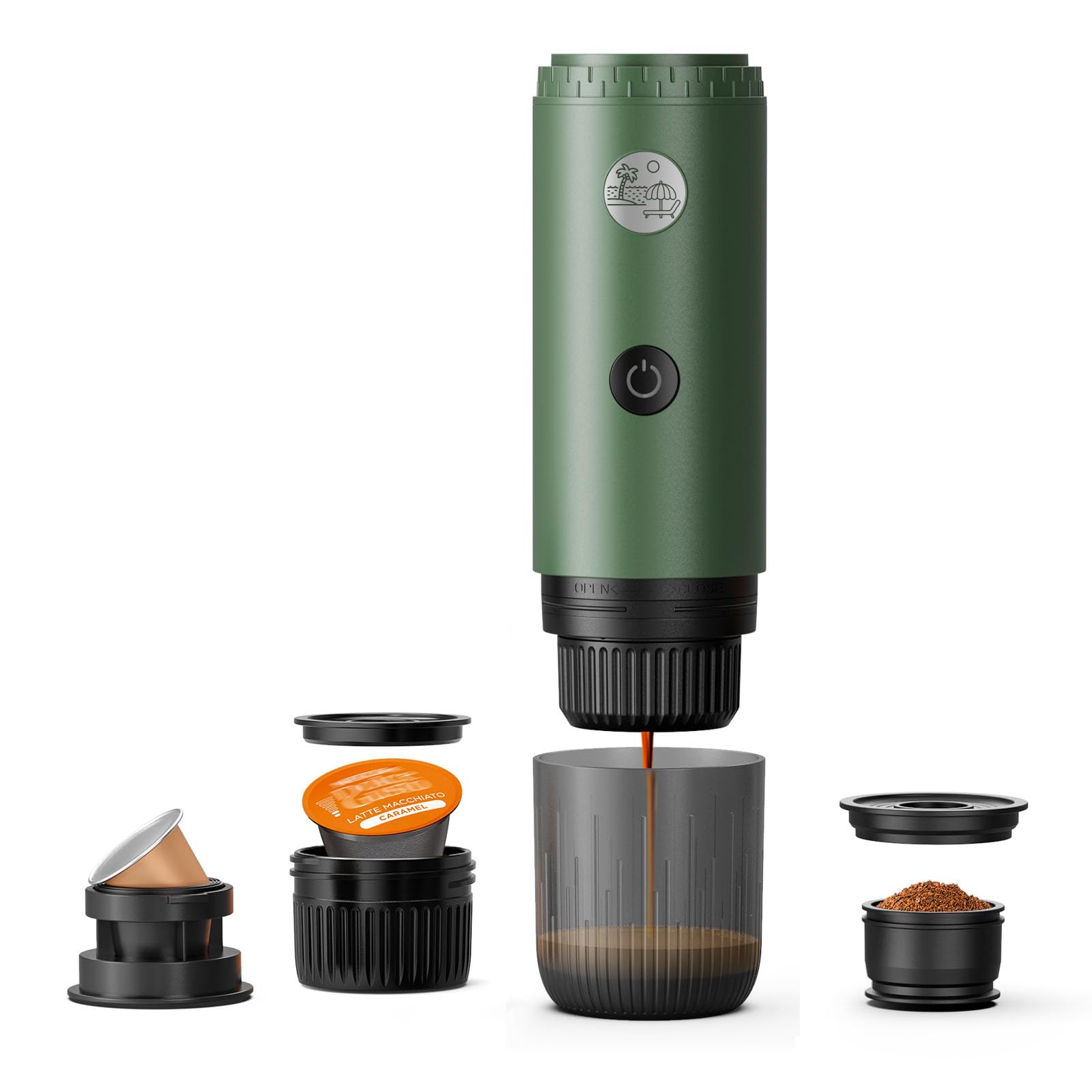 Recafimil Macchina Caffè Portatile 3-in-1 - Verde