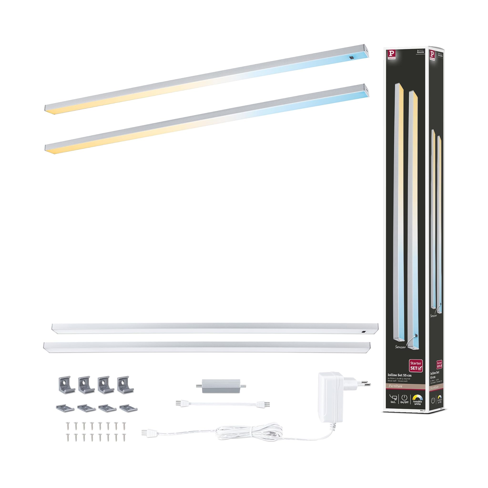 Paulmann 98617 - Set 2 Lampade Sottopensile LED Inline