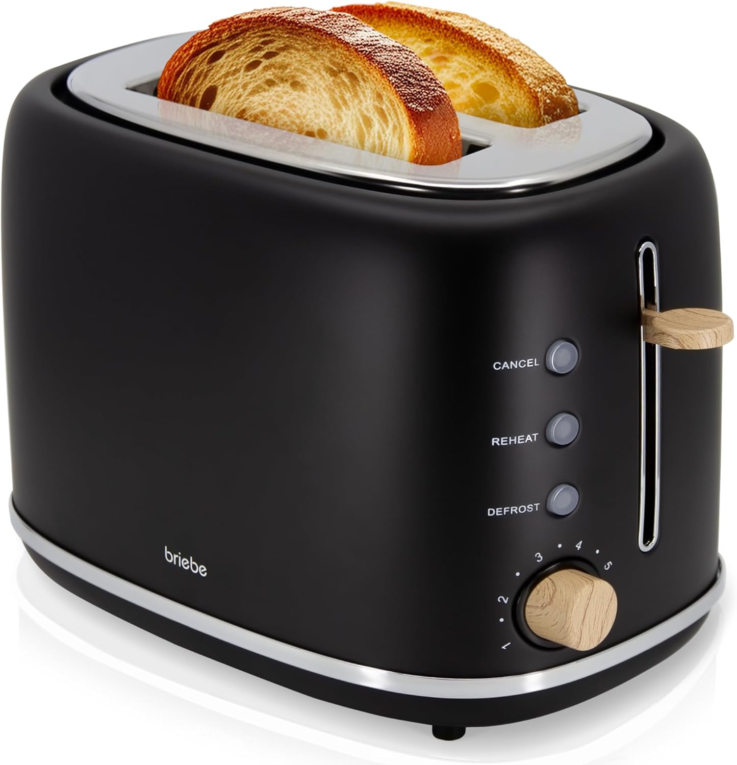 Briebe Nordic Tostapane 2 Fette 870W, Nero