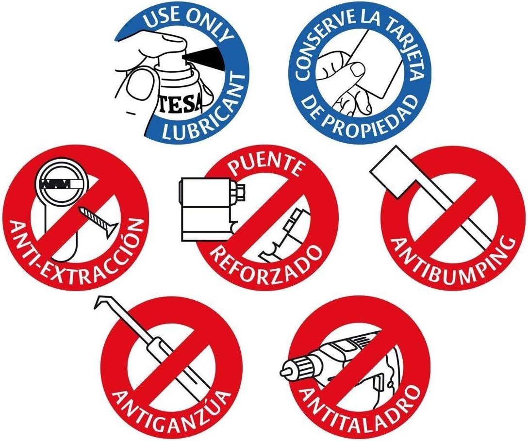 Tesa Assa Abloy Cilindro Alta Sicurezza TK100 Ottone - immagine 5