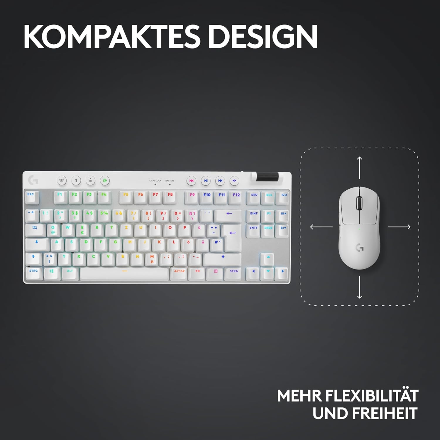 Logitech G PRO X TKL LIGHTSPEED Tastiera Gaming Wireless, Bianco - immagine 7