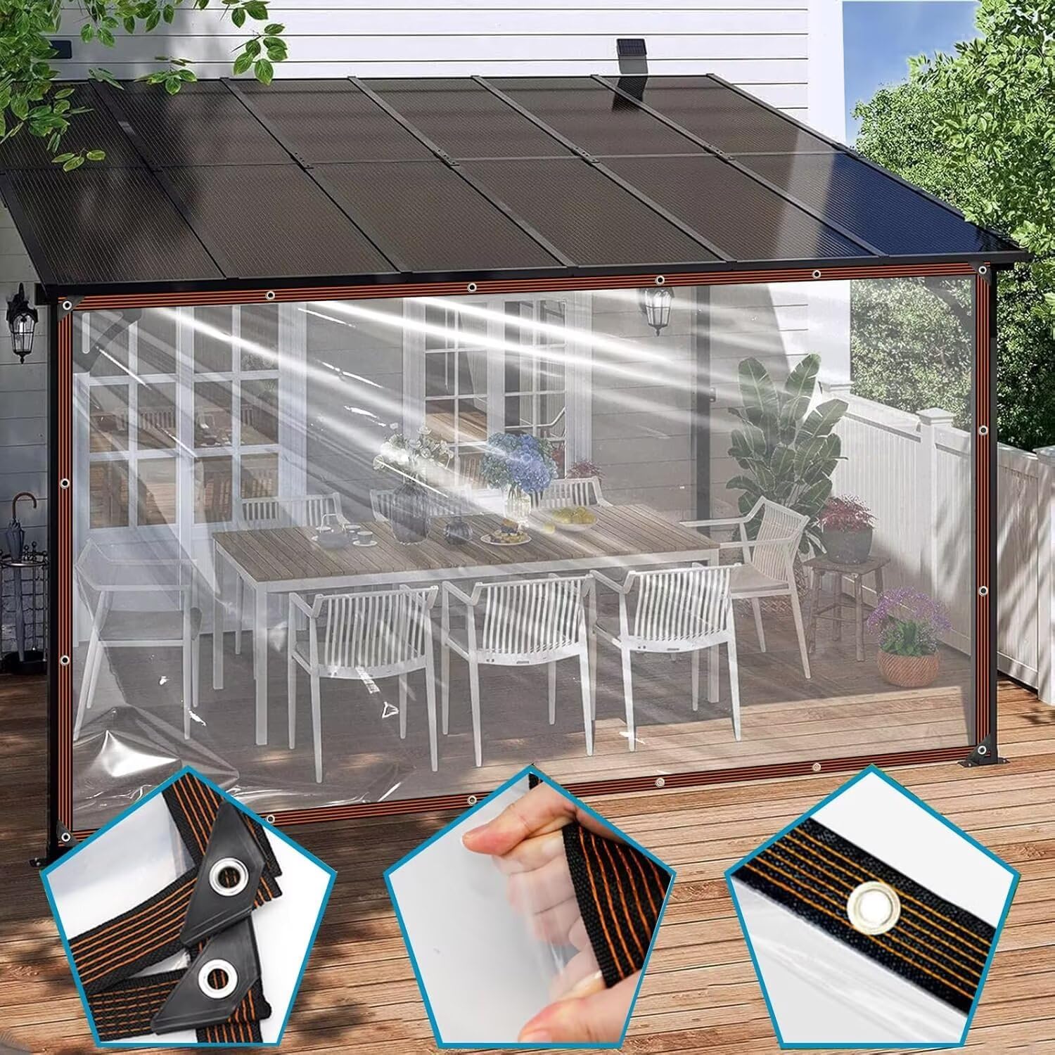 Telo Trasparente con Occhielli 3x6m - immagine 5