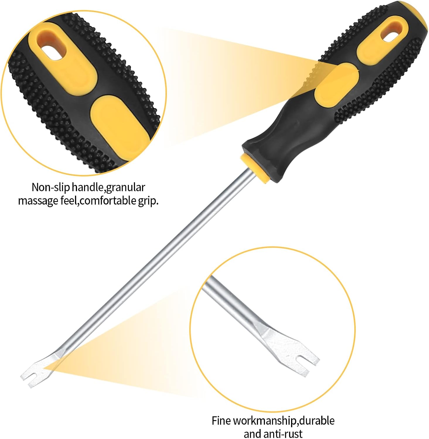 Kit 4 Pezzi Rimozione Graffette e Rivetti con Manico Gomma - immagine 3