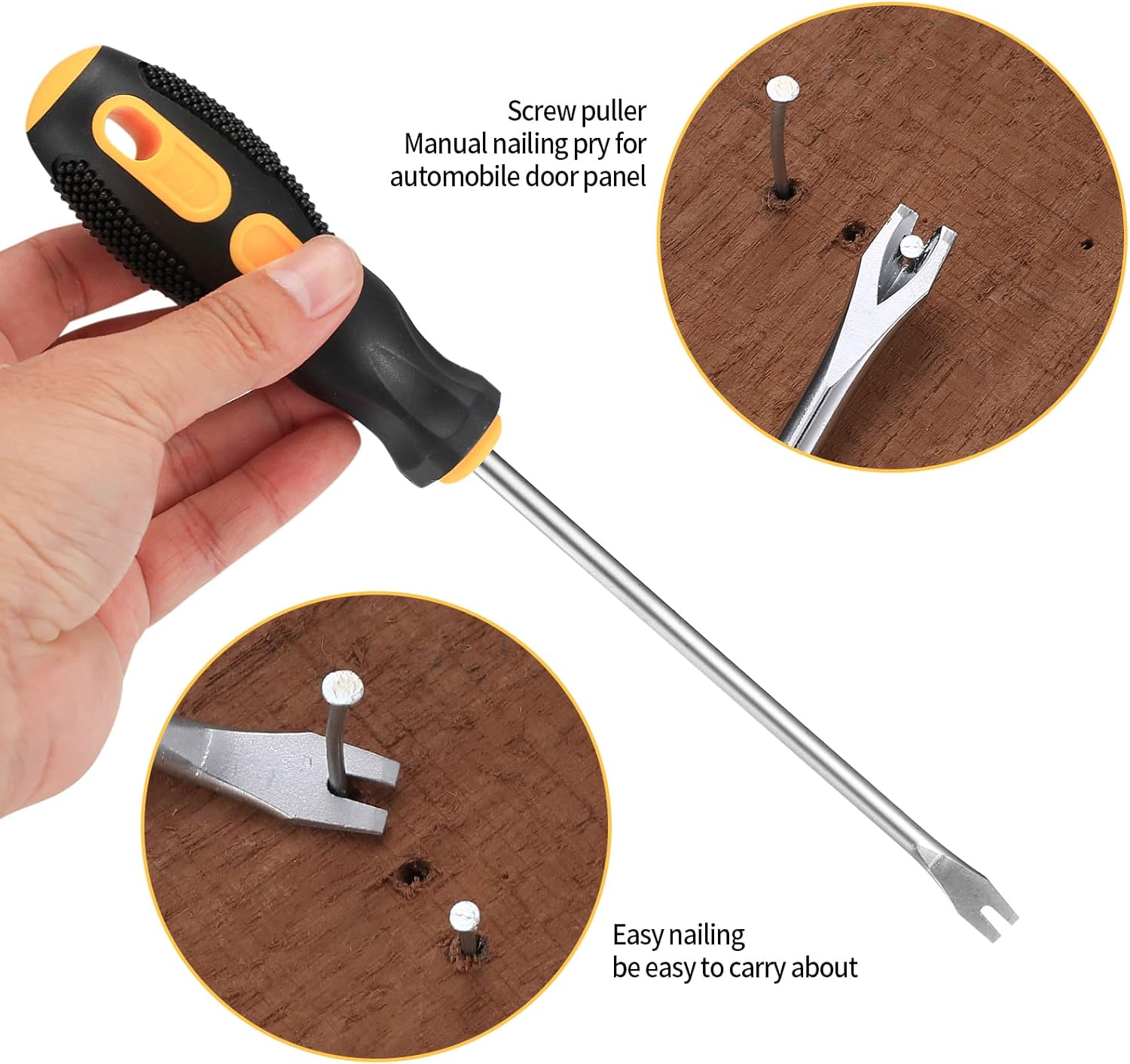 Kit 4 Pezzi Rimozione Graffette e Rivetti con Manico Gomma - immagine 6