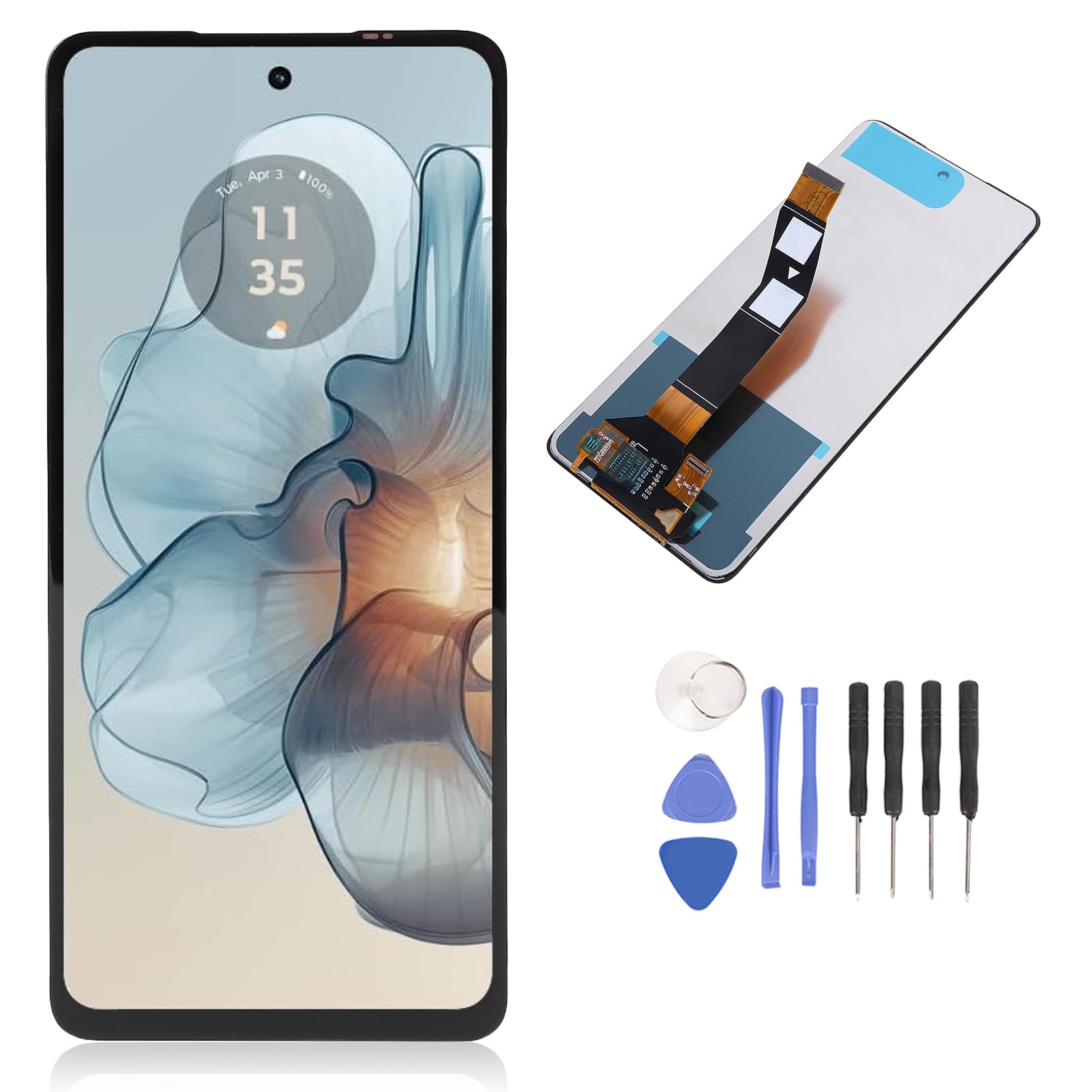 Schermo di Ricambio per Moto G24 G04 G04S E14, Schermo LCD per XT2421-2 XT2423-1 XT2421-12 Display Touch Digitizer Assembly con Kit di Riparazione, 6,56 Pollici