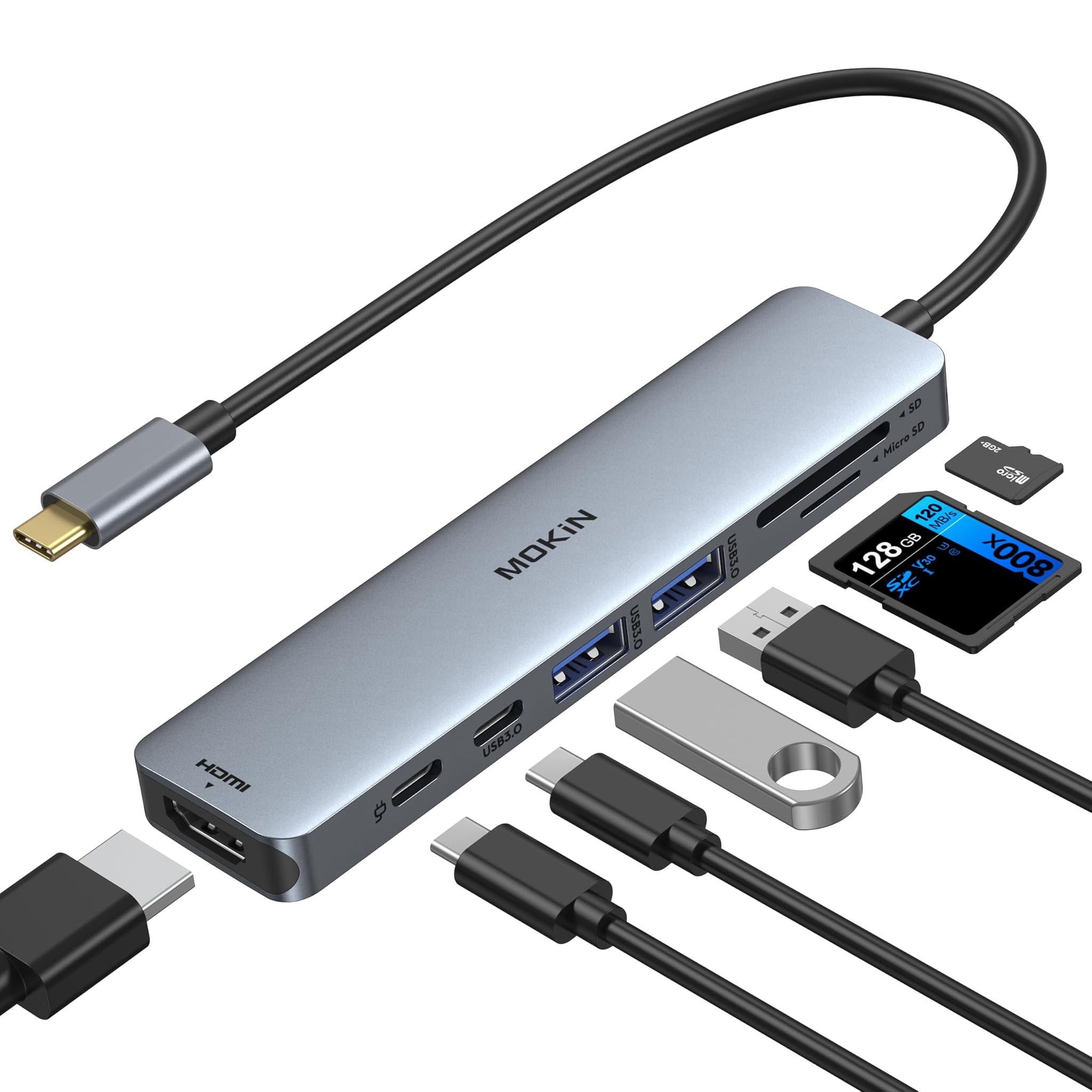 6 in 1 HDMI 4K@30Hz