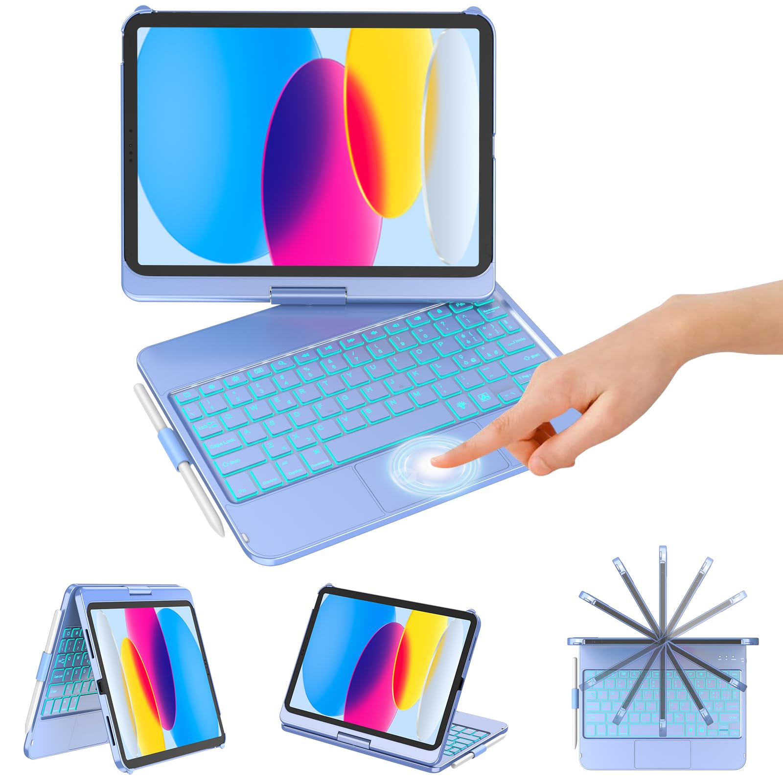 KBCASE Custodia con Tastiera per iPad 9Generazione 10.5”