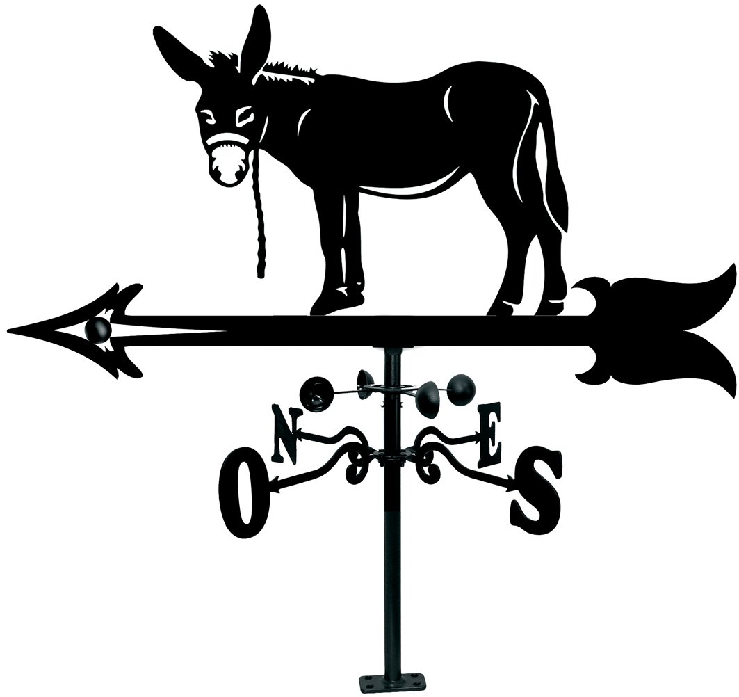 Arthifor - Paletta da Tetto con Asino, Colore: Nero Opaco