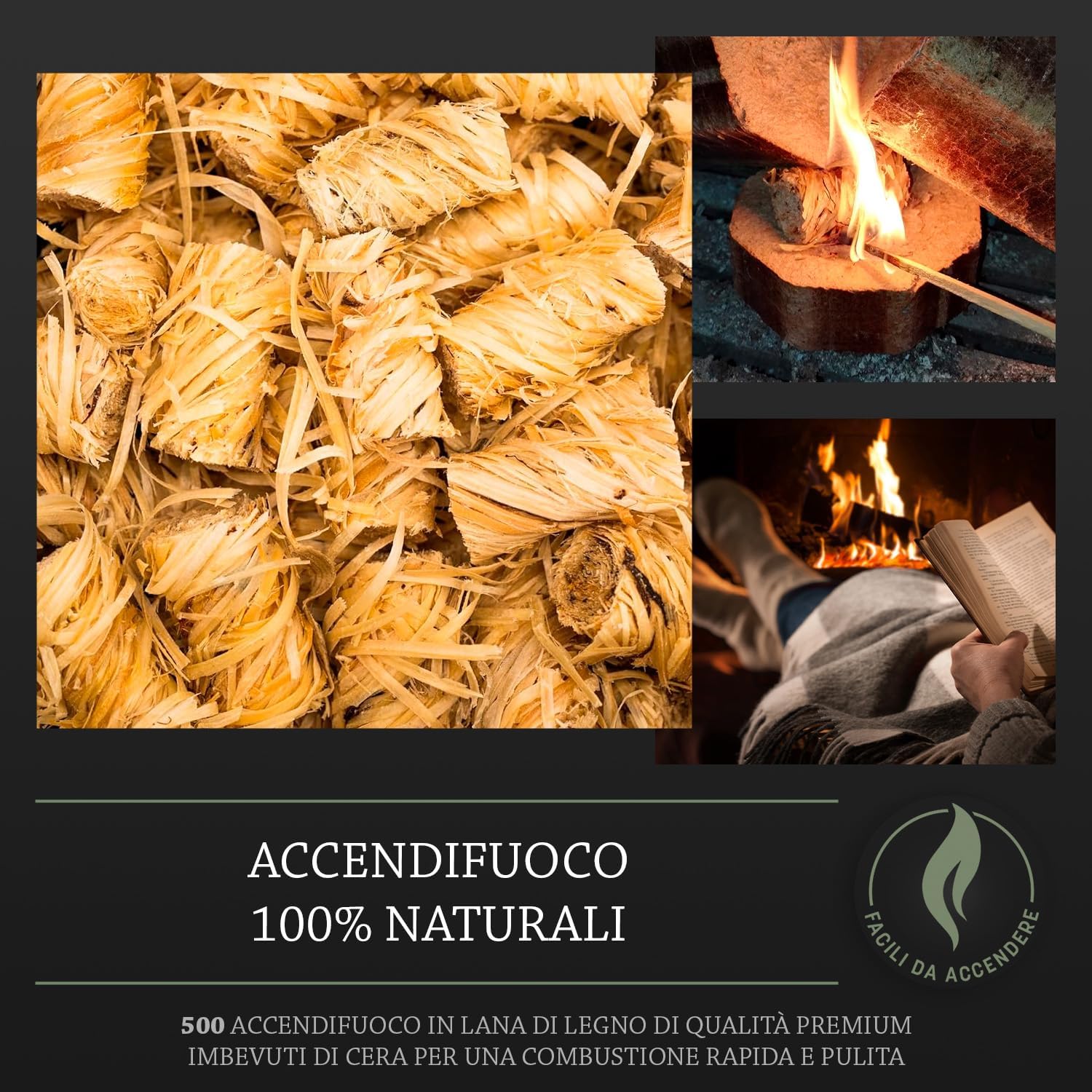 Log Barn Accendifuoco Naturale - Confezione da 500 - immagine 2